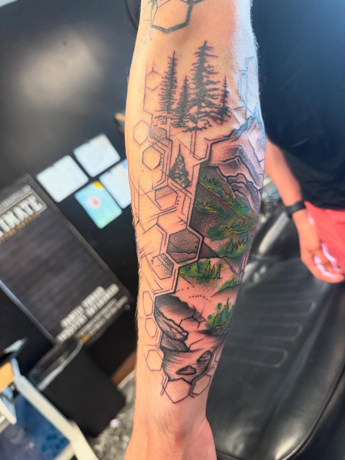 Tattoo by @scottys_ink315 — geometric, realism