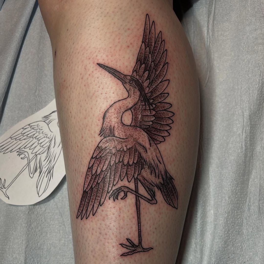 Tattoo by @inkslingingtattoo โ black_and_grey, dotwork