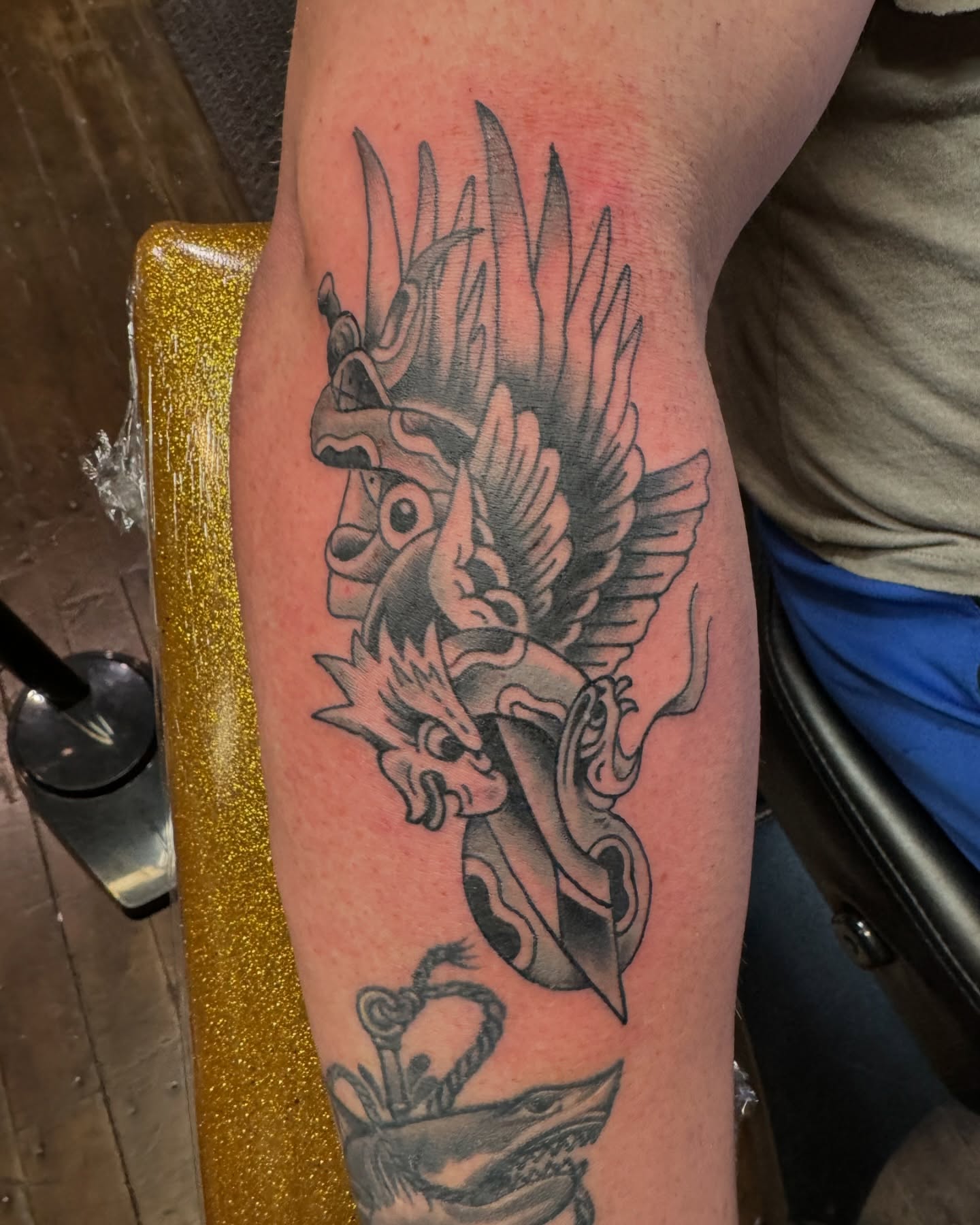 Tattoo by @inkcmob — black_and_grey