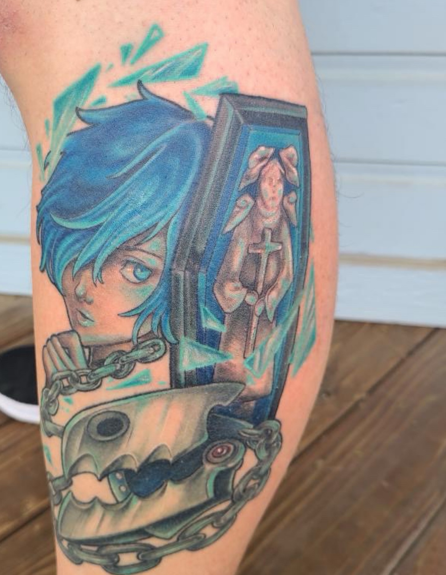 Tattoo by @tattoos.from.mars — anime, dotwork