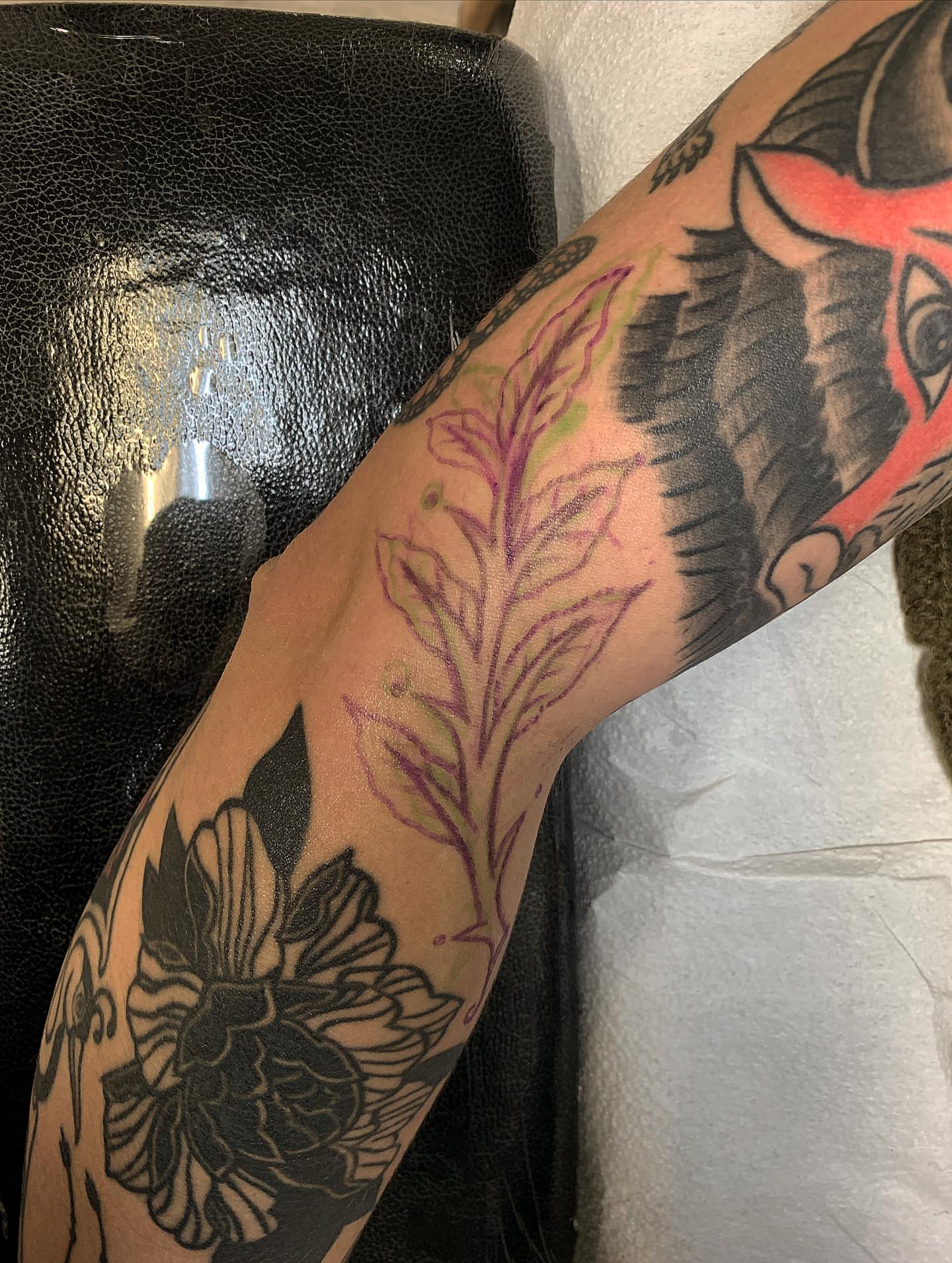 Plant black and grey tattoo on the forearm by Brii Moser