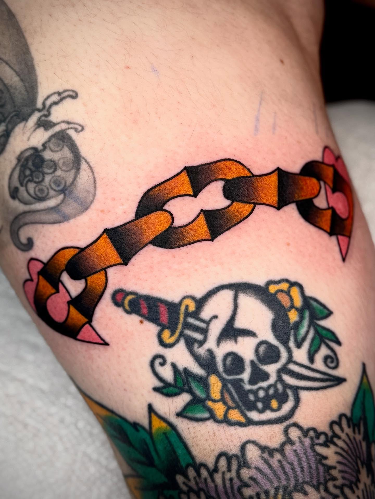 Tattoo by @megnefcytattoo — american_traditional, dotwork