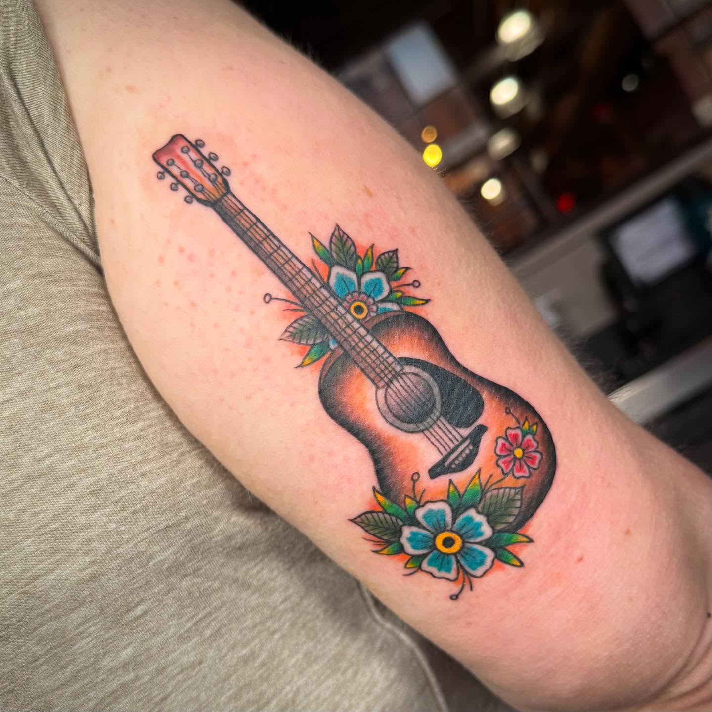 Tattoo by @guillermocrxzart — american_traditional, dotwork