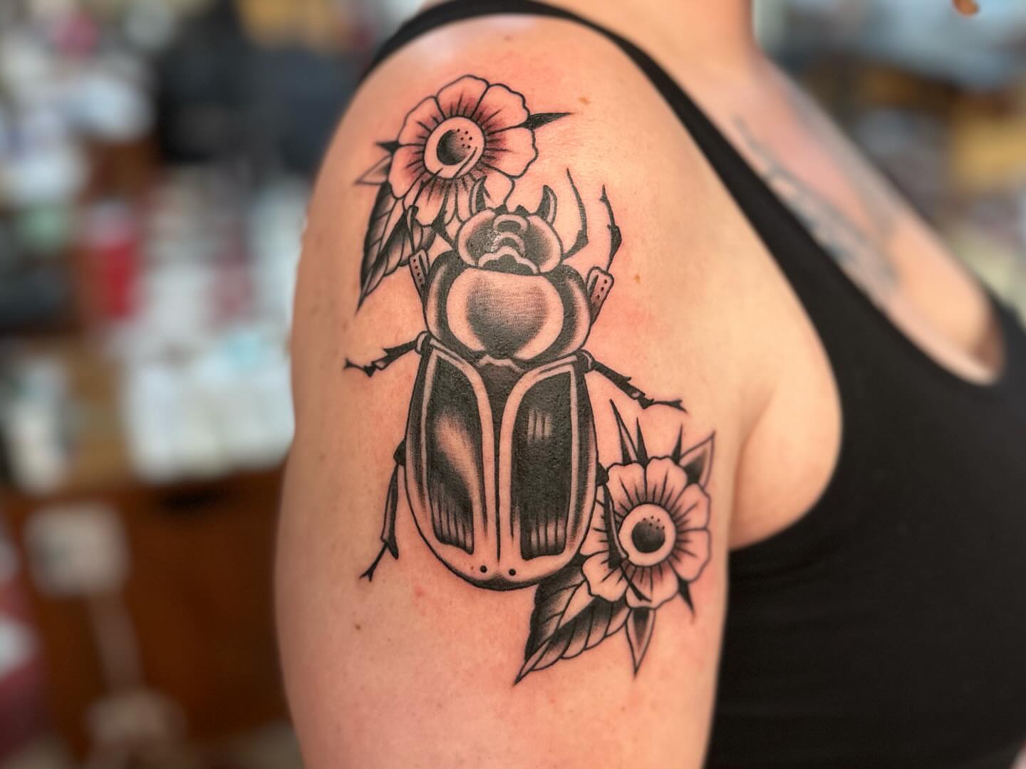 Tattoo by @stacyfevinger — black_and_grey
