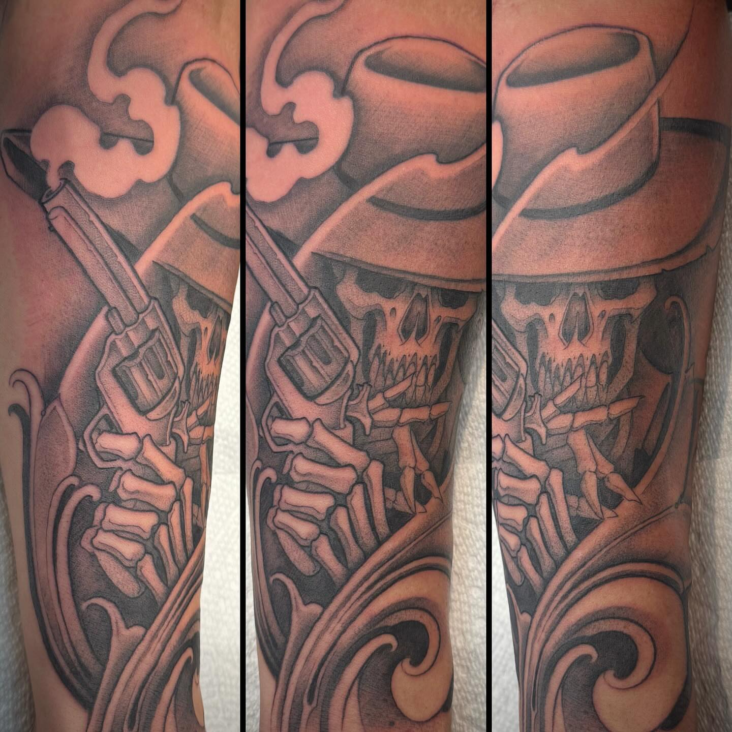 Tattoo by @tattoosbyskip — black_and_grey, realism