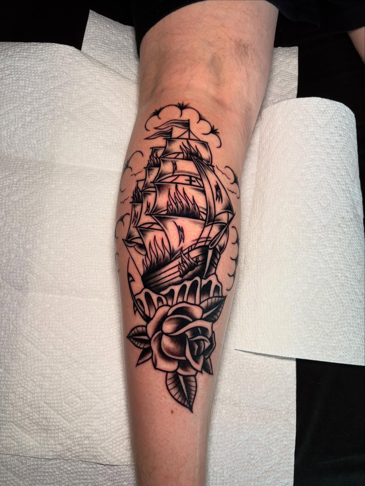 Tattoo by @_vanessa.ink_ β american_traditional, black_and_grey