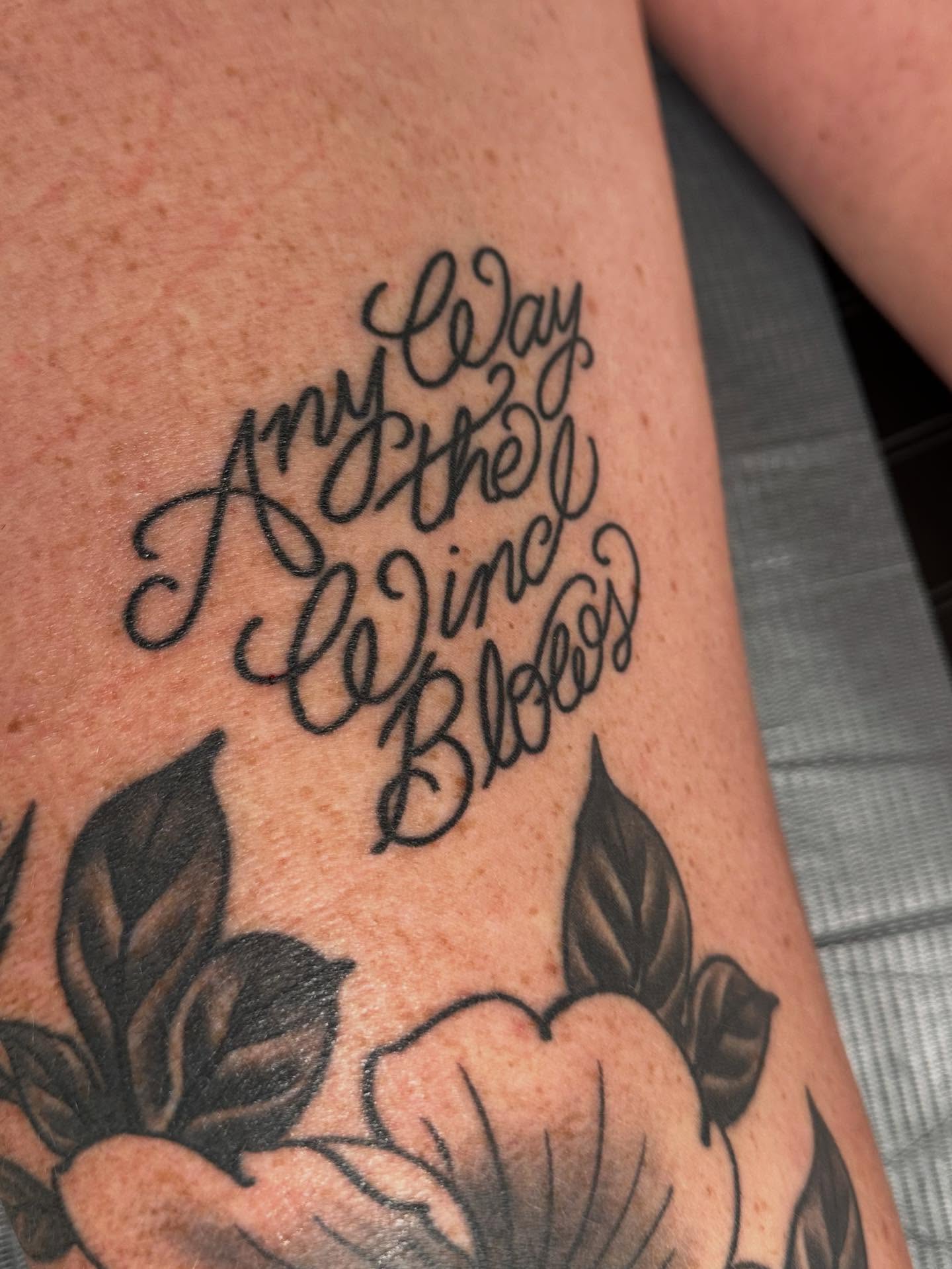Tattoo by @whitneycreeptattoos โ lettering_script