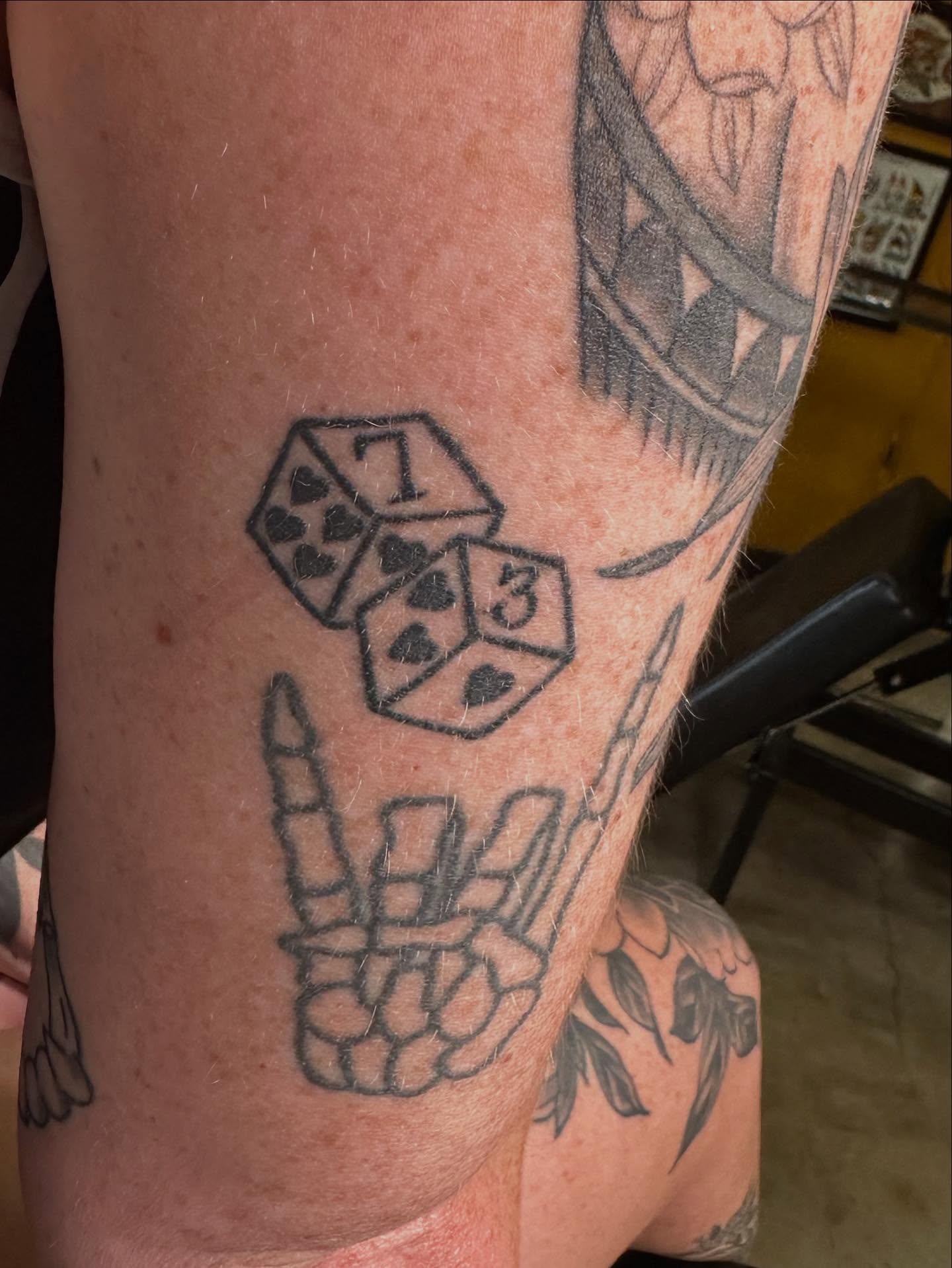 Tattoo by @whitneycreeptattoos โ black_and_grey
