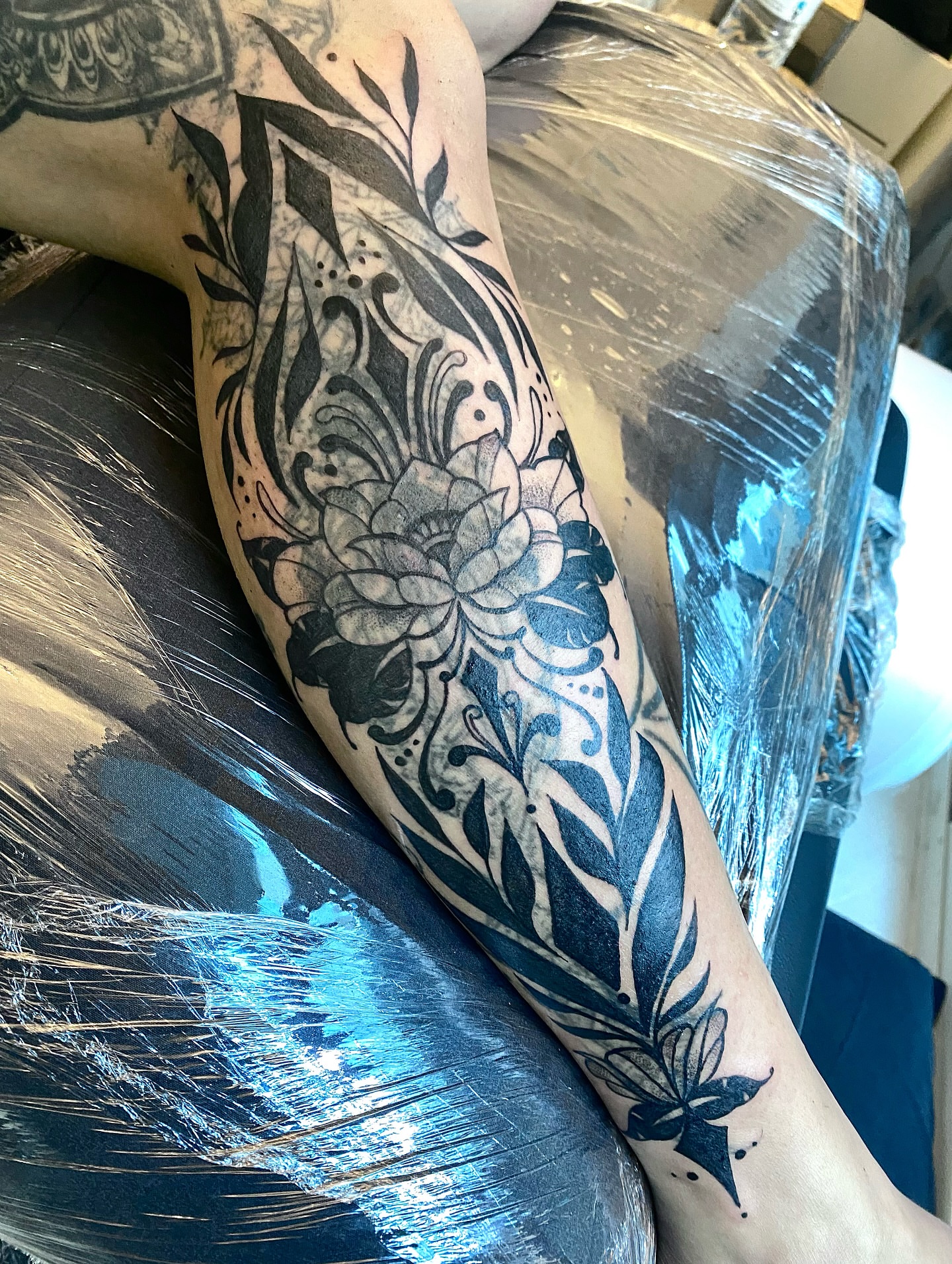 Tattoo by @skins_aj — black_and_grey