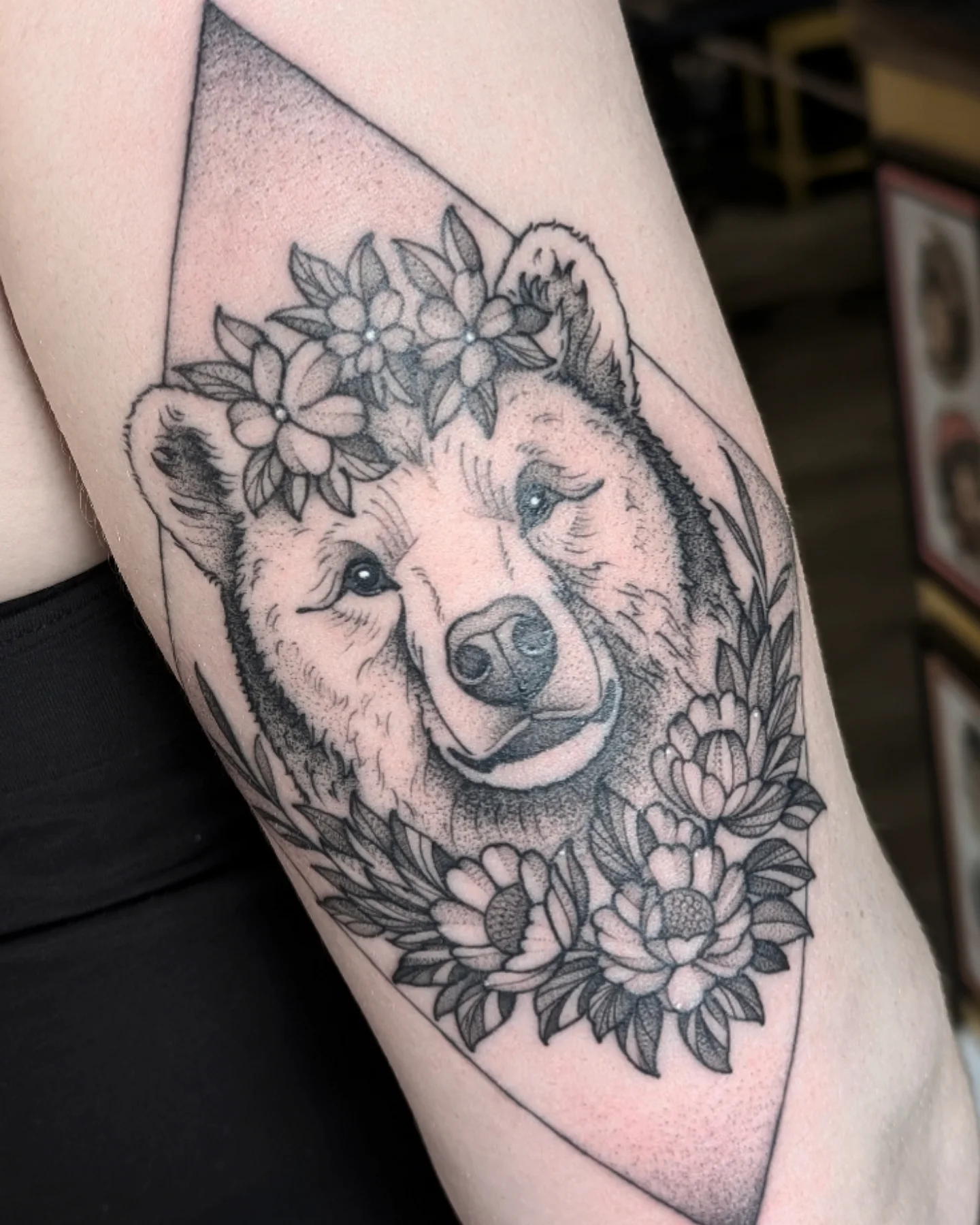 Tattoo by @kattiebaby — dotwork, realism