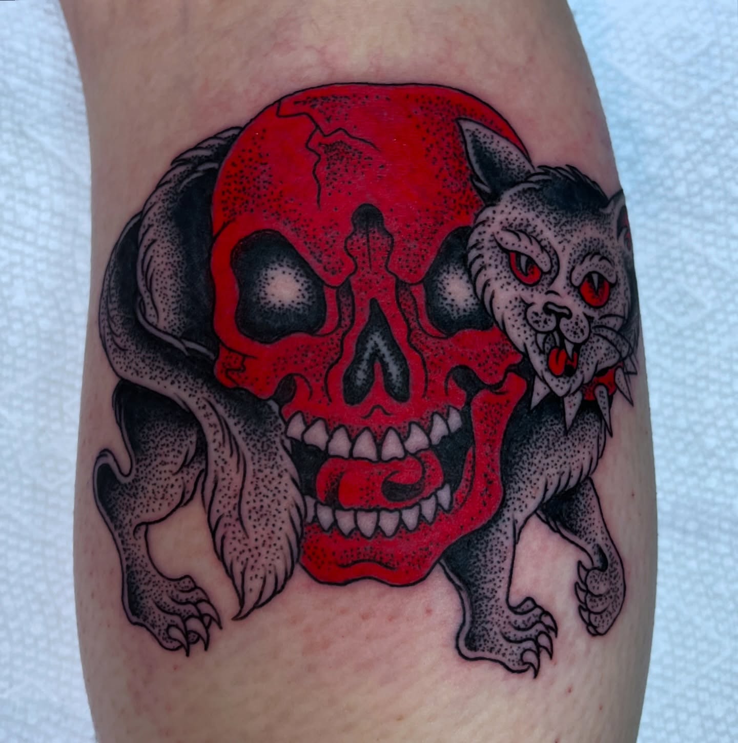 Tattoo by @evilnemec โ american_traditional, dotwork