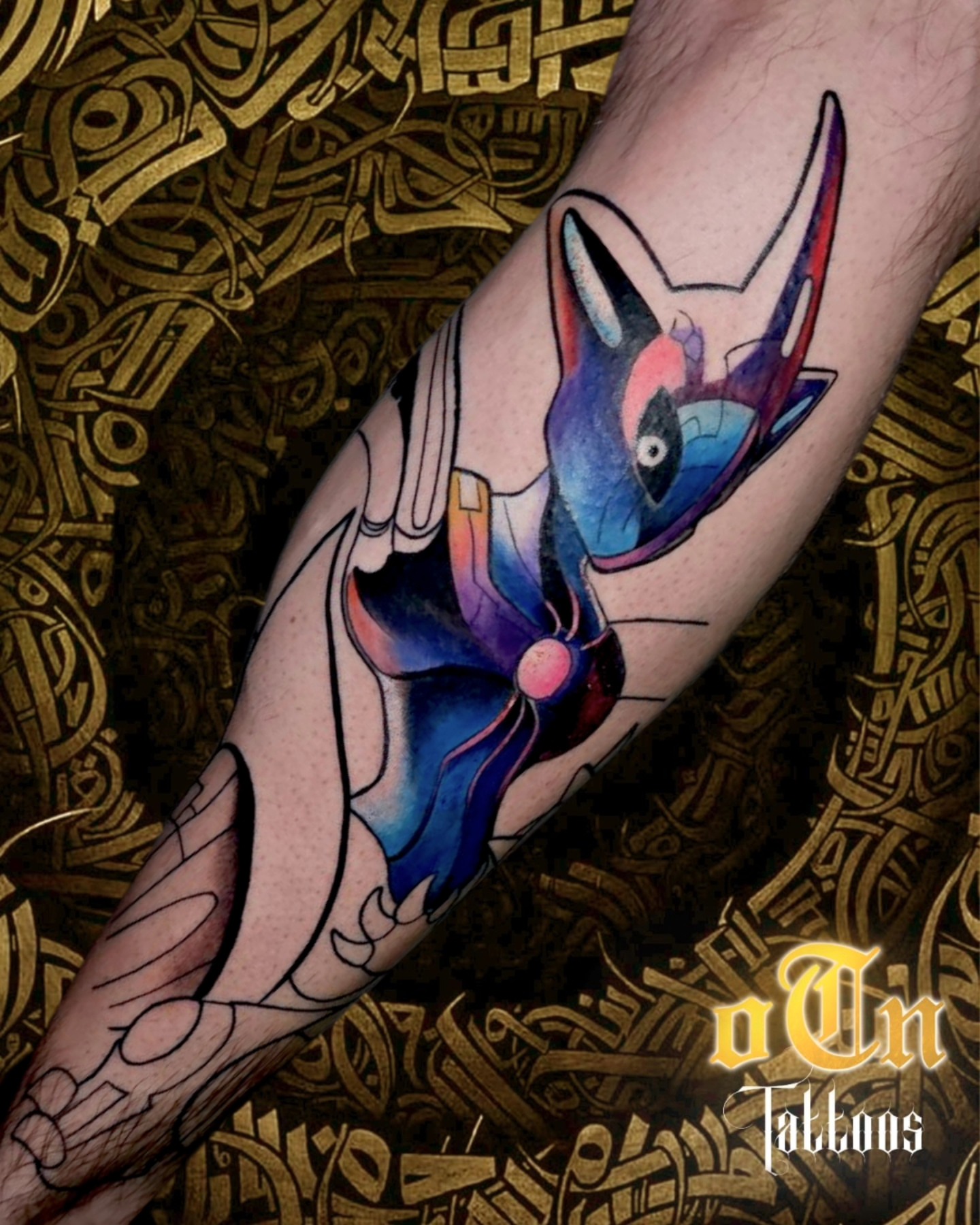 Tattoo by @josh_otn — geometric, watercolor