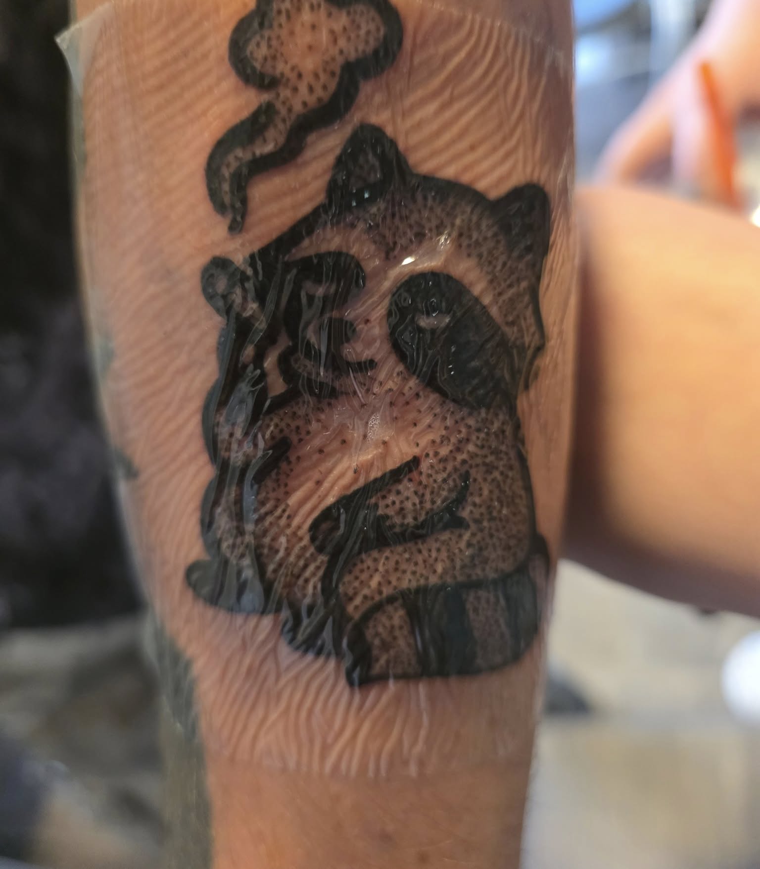 Tattoo by @bonesybettystattoos — black_and_grey, dotwork