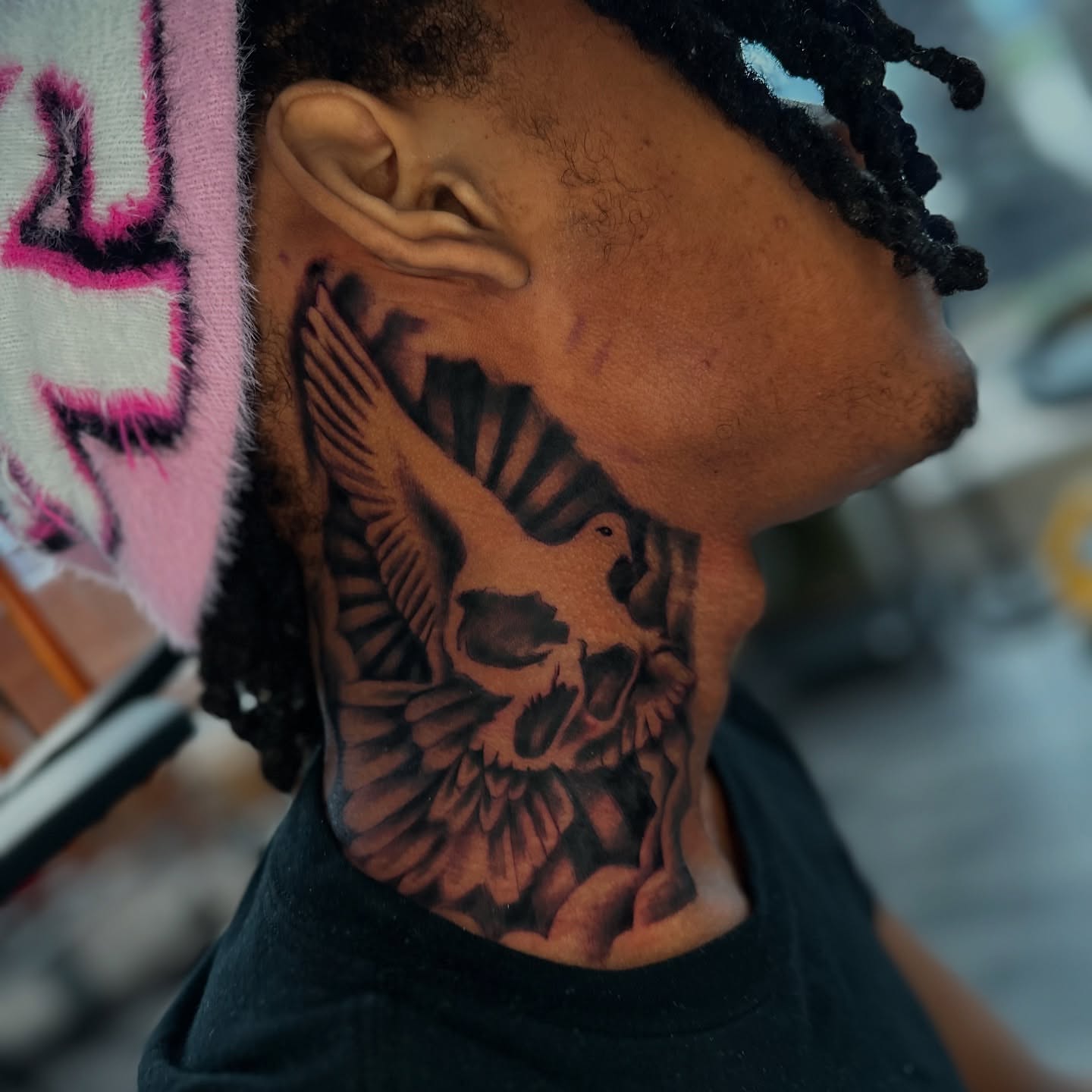 Tattoo by @idrinkink_ — black_and_grey
