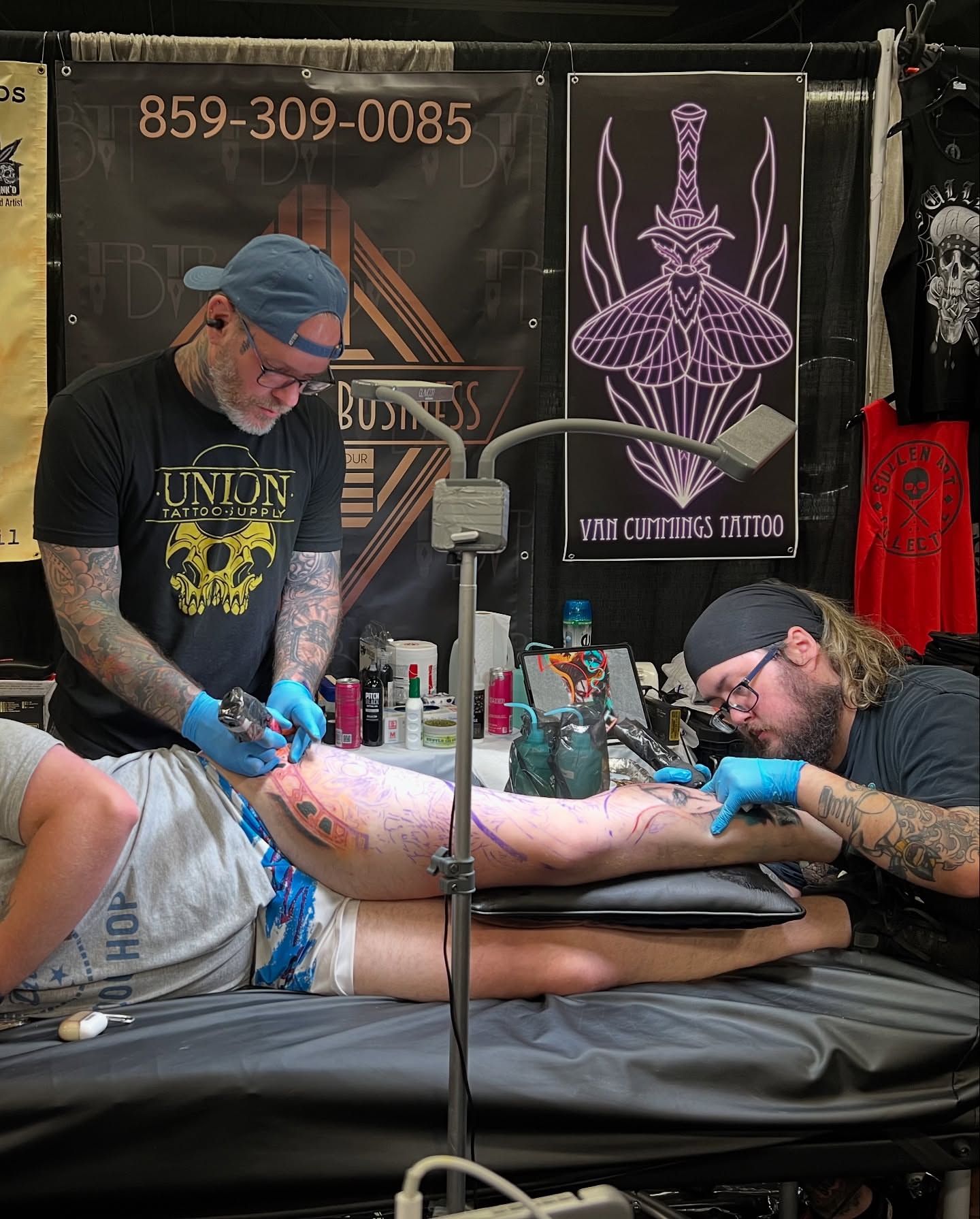 Leg tattoo American traditional tattoo on the leg by Krys King Tattoos