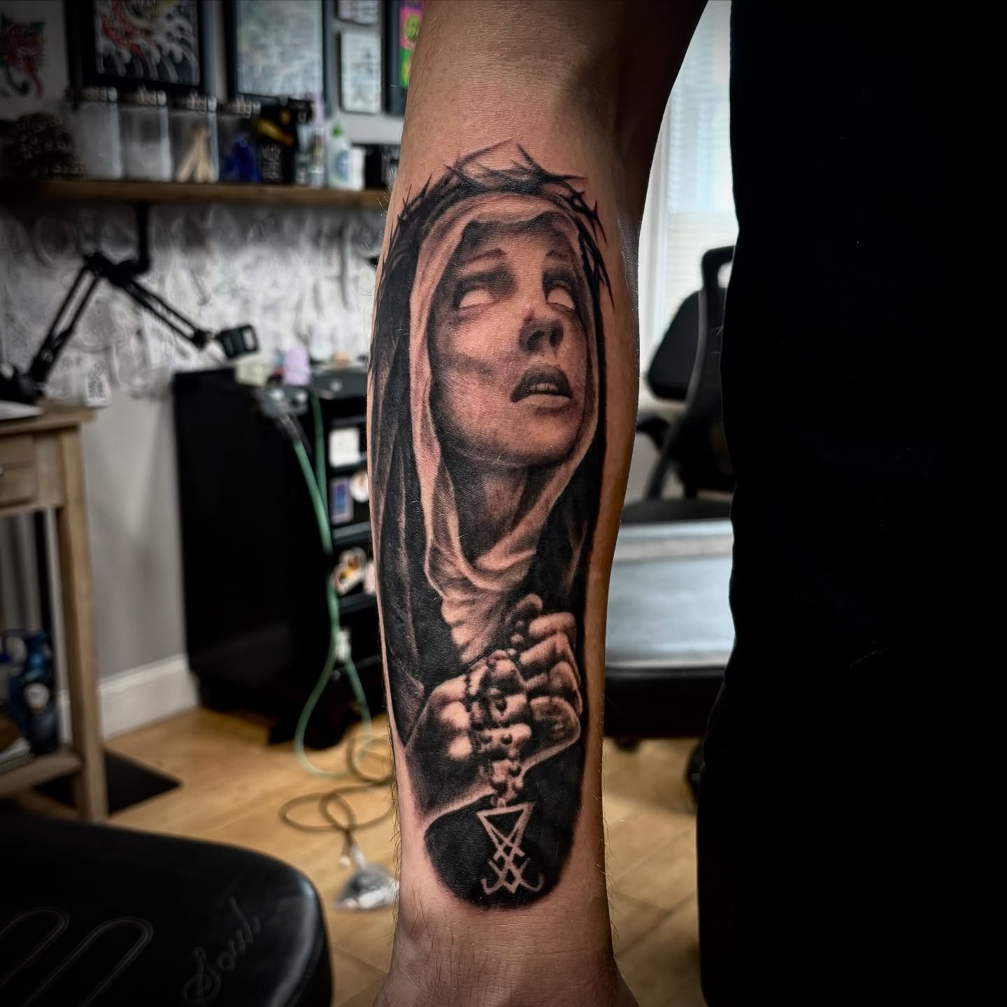 Tattoo by @eastofnoir — realism, black_and_grey