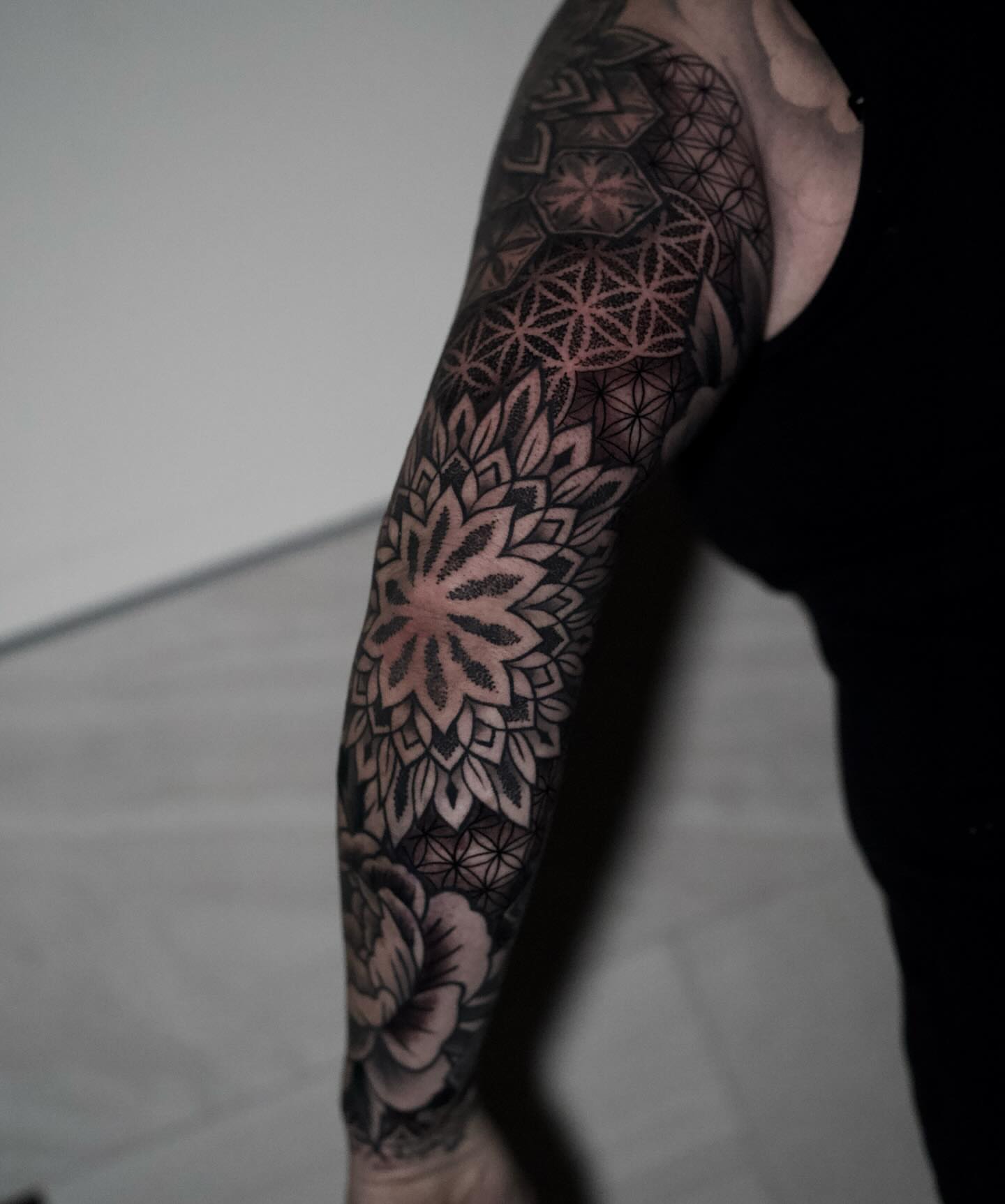Tattoo by @ericharetattoo — geometric