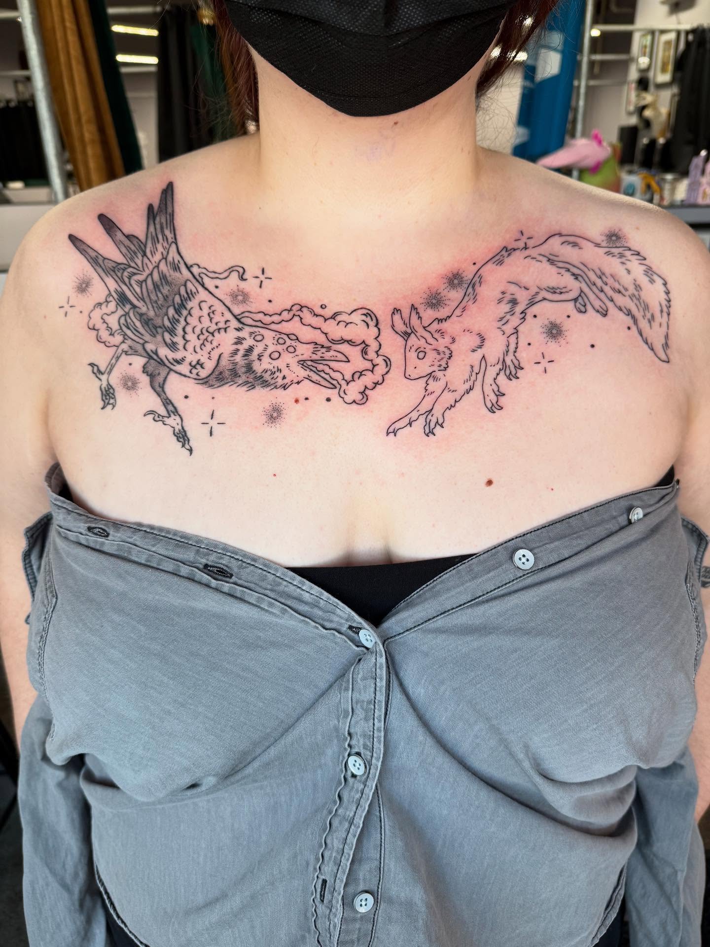 Tattoo by @jesloretattoo — dotwork, black_and_grey
