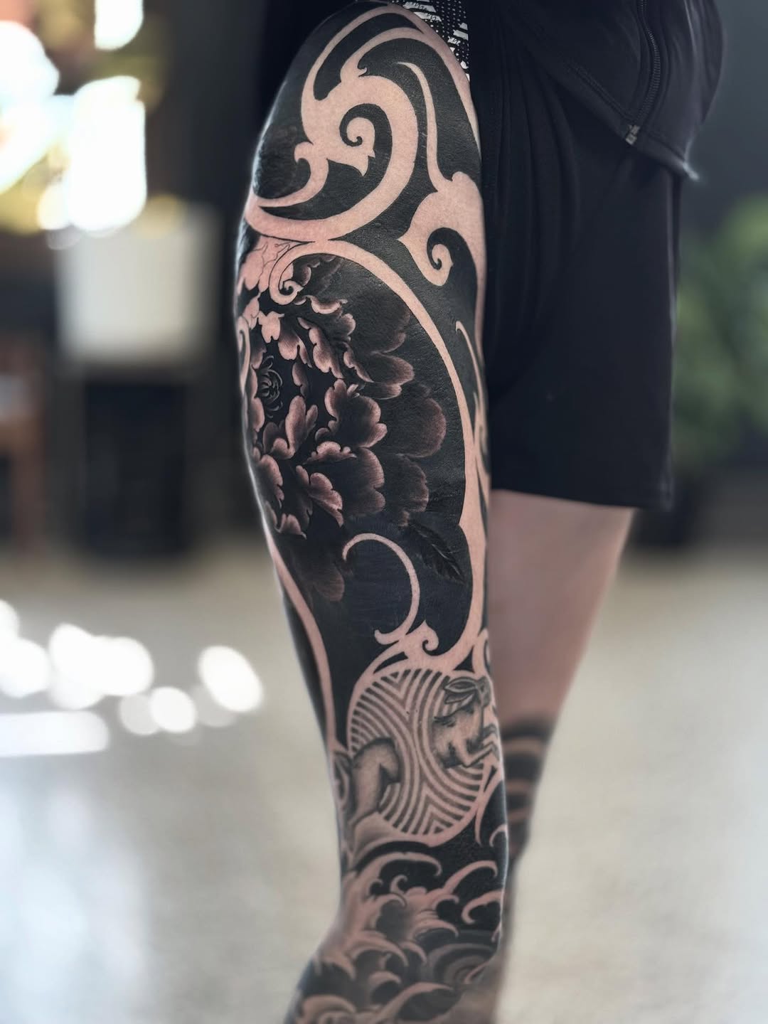 Tattoo by @abraxastattoo — japanese_irezumi, blackwork