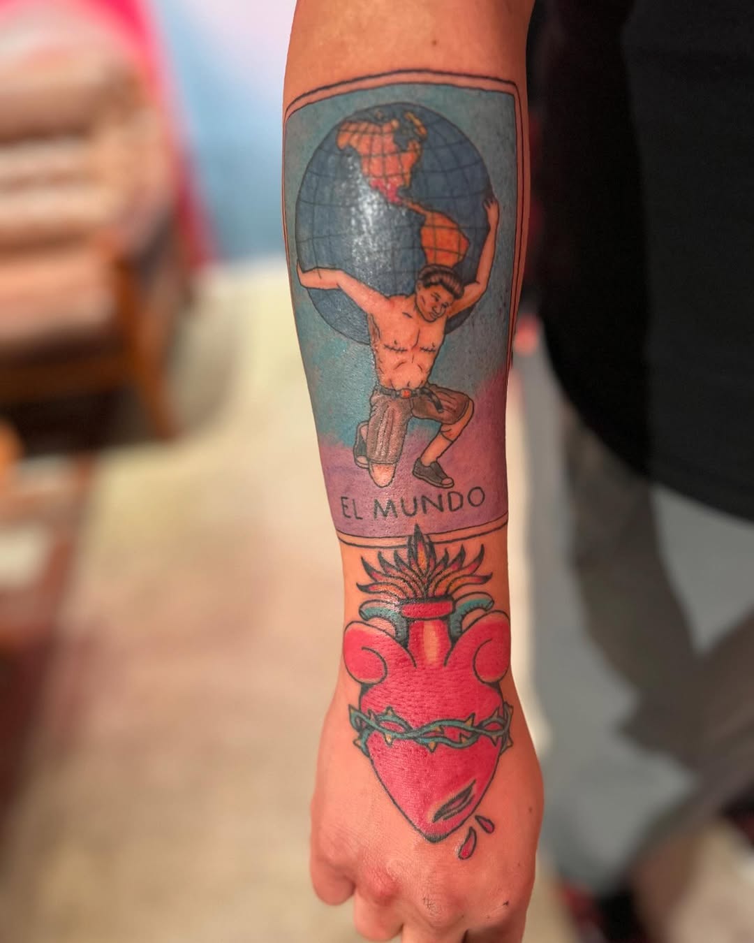 American traditional tattoo on the forearm by 🇬🇹