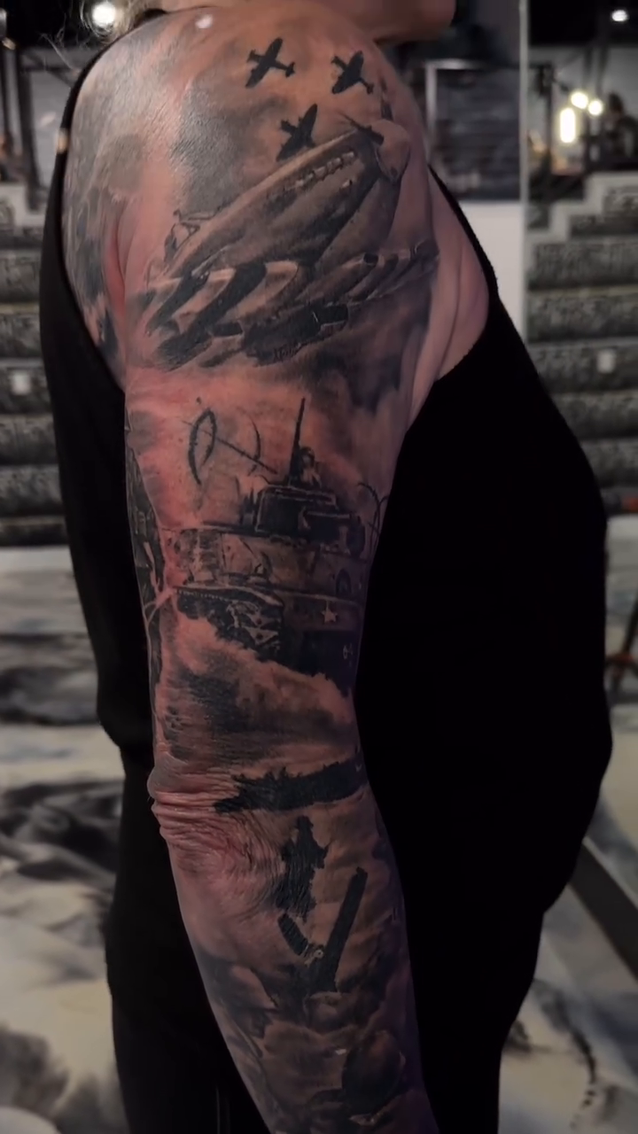 Tattoo by @augiestakes — black_and_grey, realism