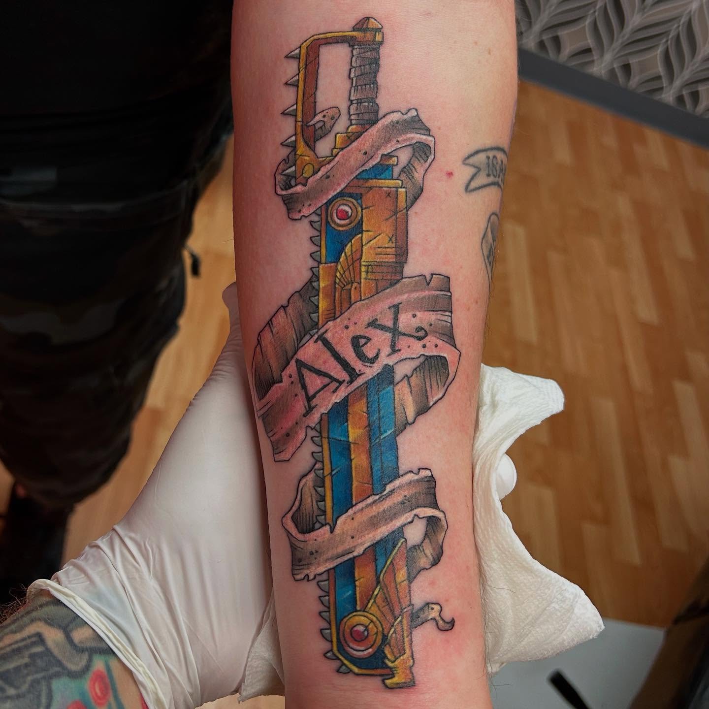 Tattoo by @chris_renaissancetattoos — geometric, illustrative