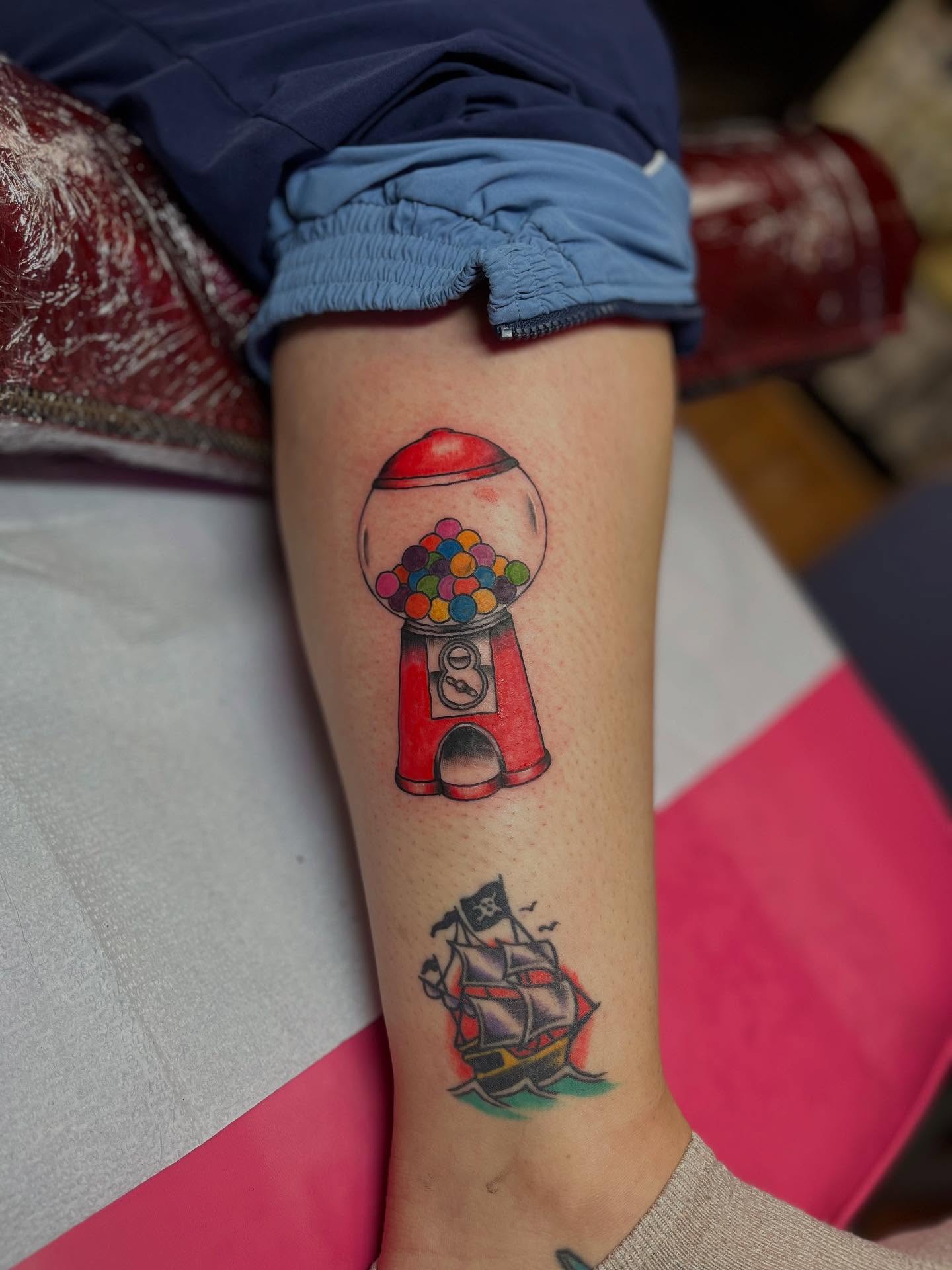 Tattoo by @bodyartbycakens — american_traditional, dotwork