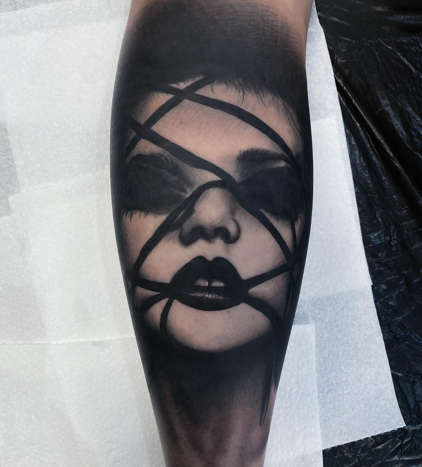 Tattoo by @rikkileetattoo — realism, dark_realism