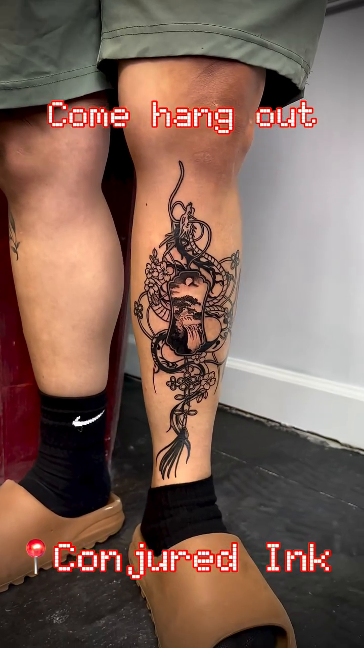 Dragon and woman japanese irezumi tattoo by Tim Faulkner