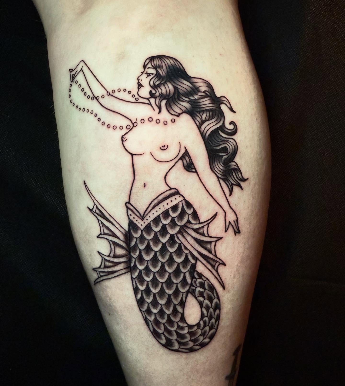 Tattoo by @emilylestrangetattoos — black_and_grey