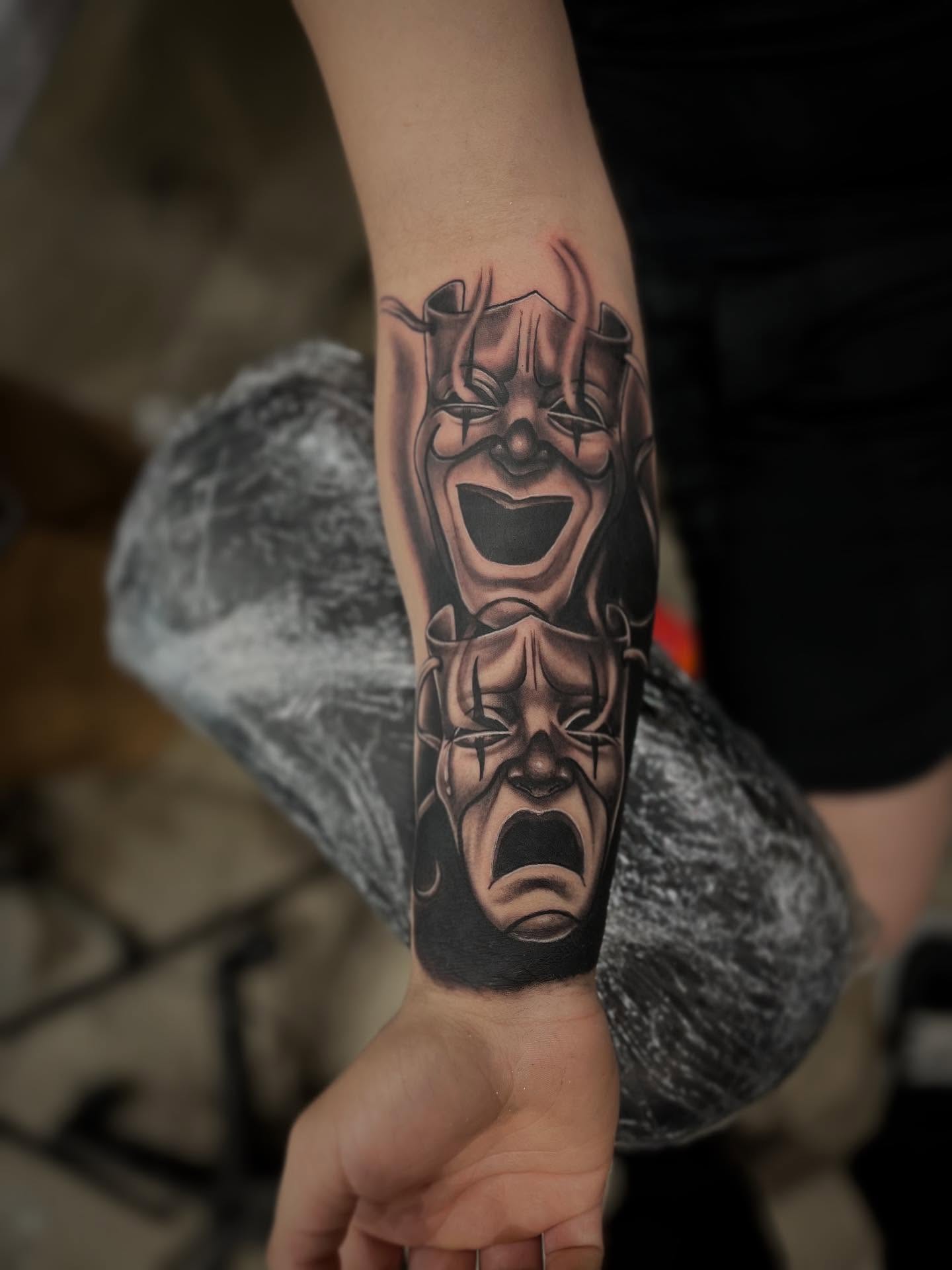 Tattoo by @chrisraymyerstats — black_and_grey, realism