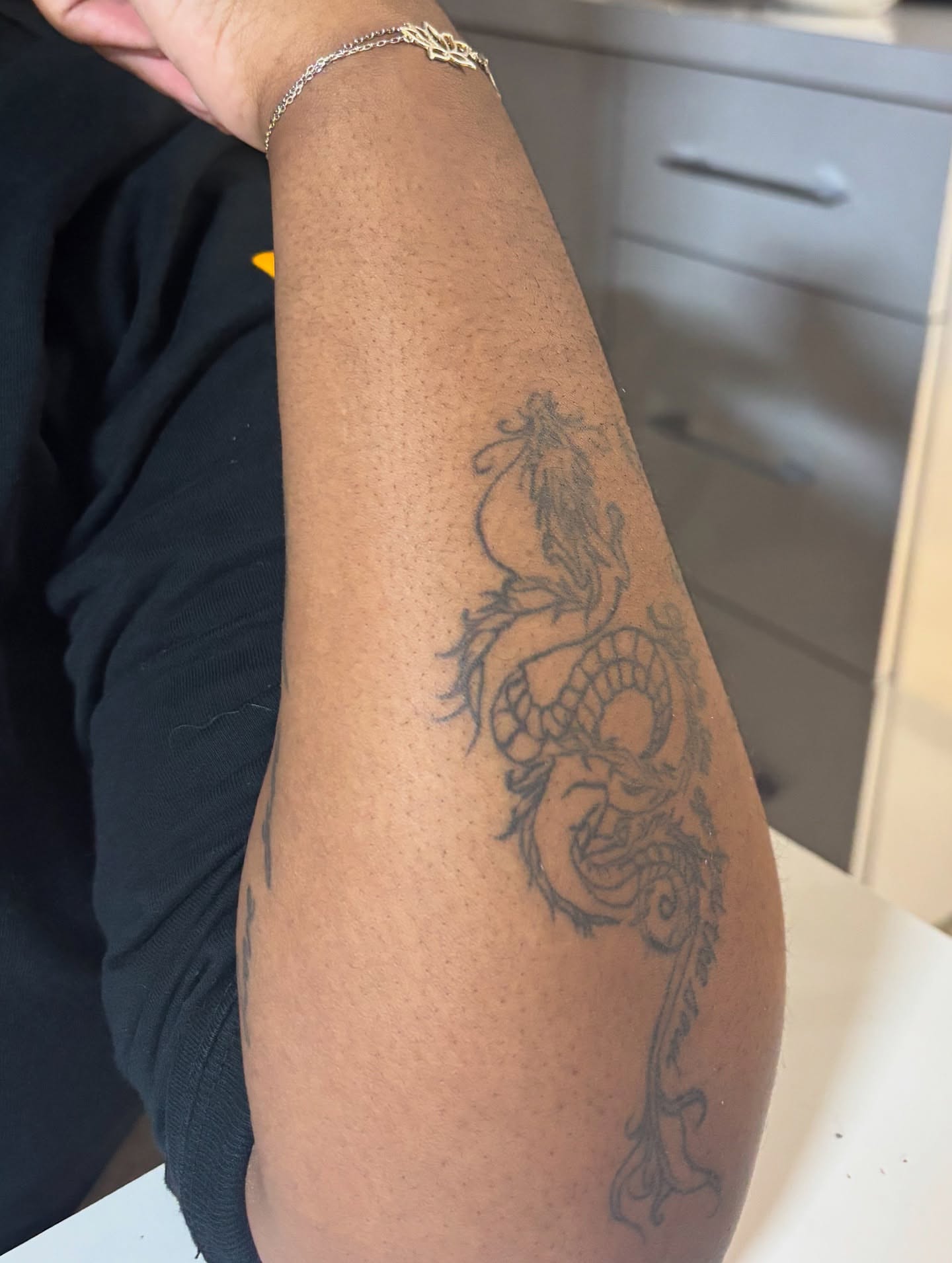 Tattoo by @skorpioink — black_and_grey