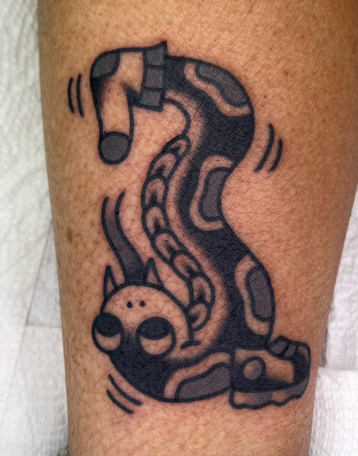 Tattoo by @its_raw_banana_ — black_and_grey