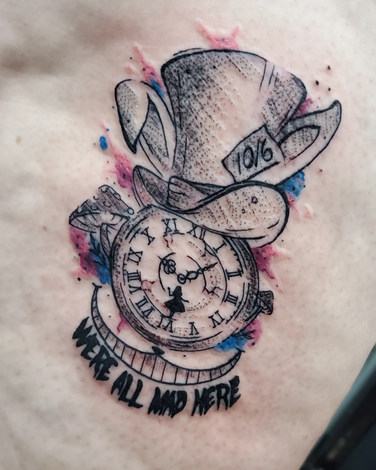 Tattoo by @sumertattoos — dotwork, watercolor