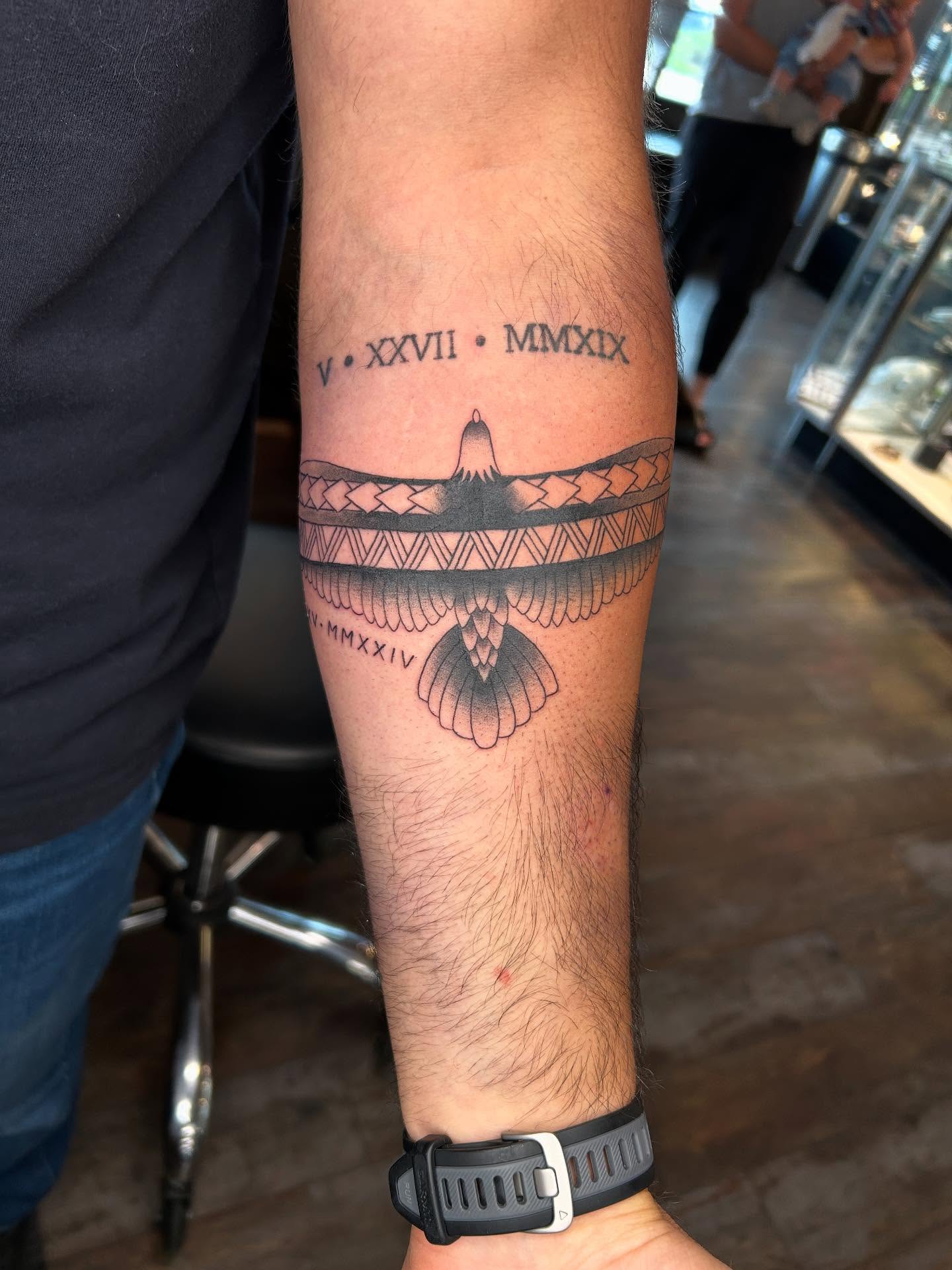 Tattoo by @kattoo_tattoo_ — black_and_grey, geometric