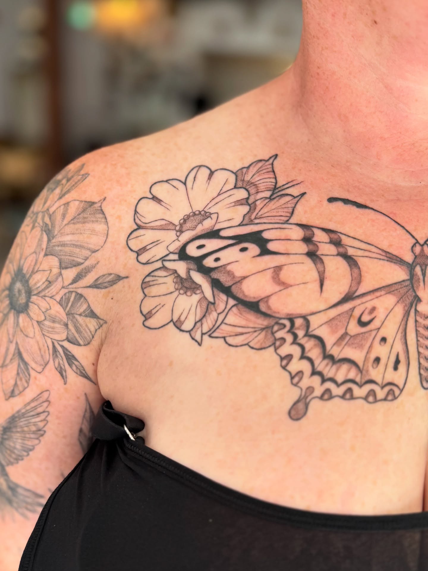 Tattoo by @mollyjonestattoo — black_and_grey, realism
