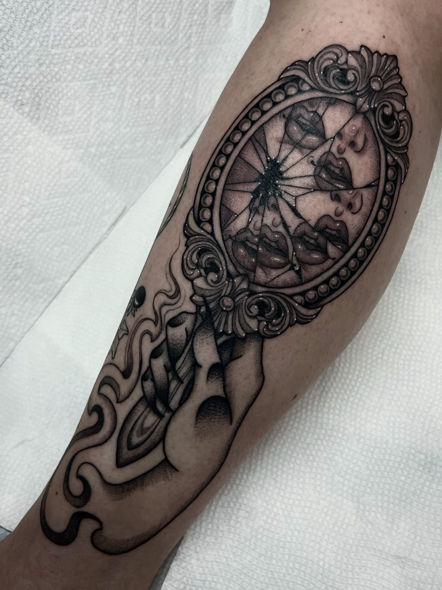 Mirror realism tattoo on the forearm by ∙︎✢︎ Rach K ✢︎
