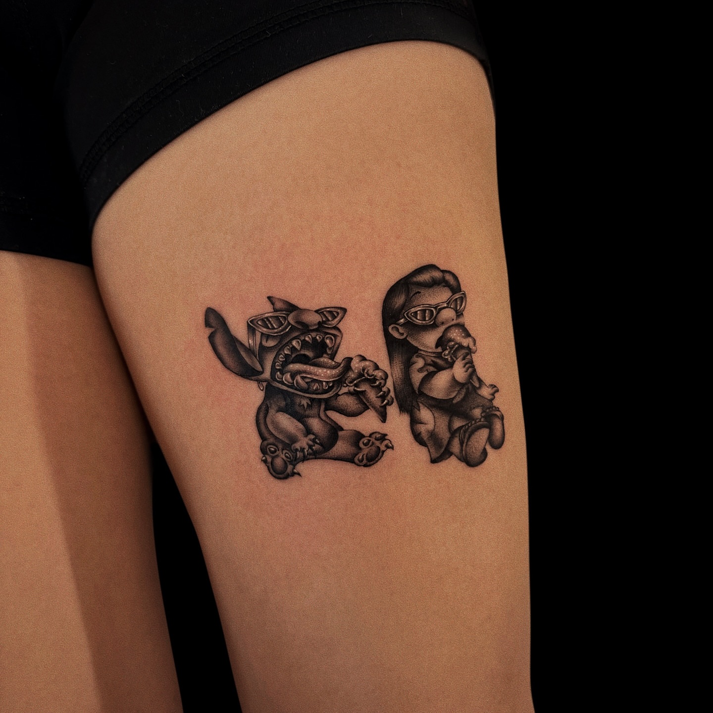 Tattoo by @wizdtattoo — black_and_grey