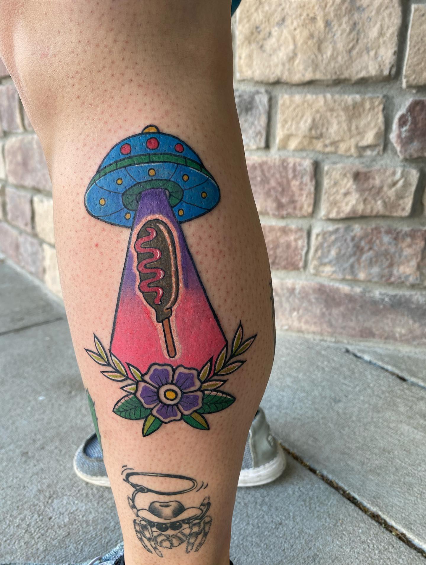 Tattoo by @cammed_gt_jeff — american_traditional, dotwork