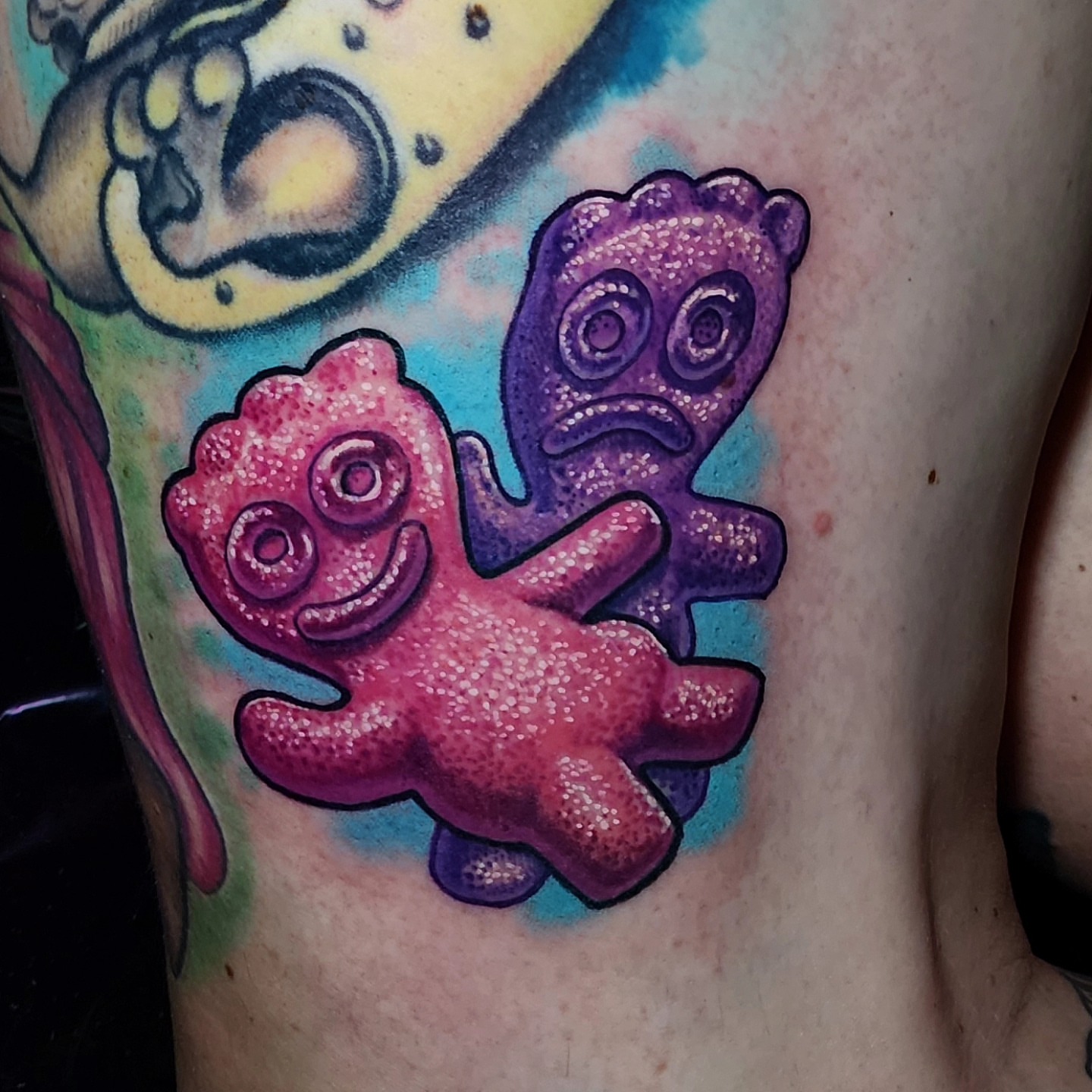 Octopus dotwork tattoo on the thigh by Chicago Tattoo Artist New School Tattoos, Naperville, Illinois