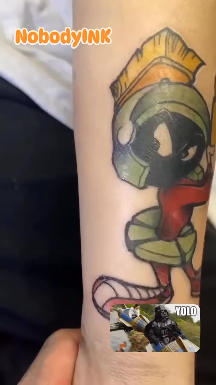 Tattoo by @gnl_nobodyink — new_school, anime