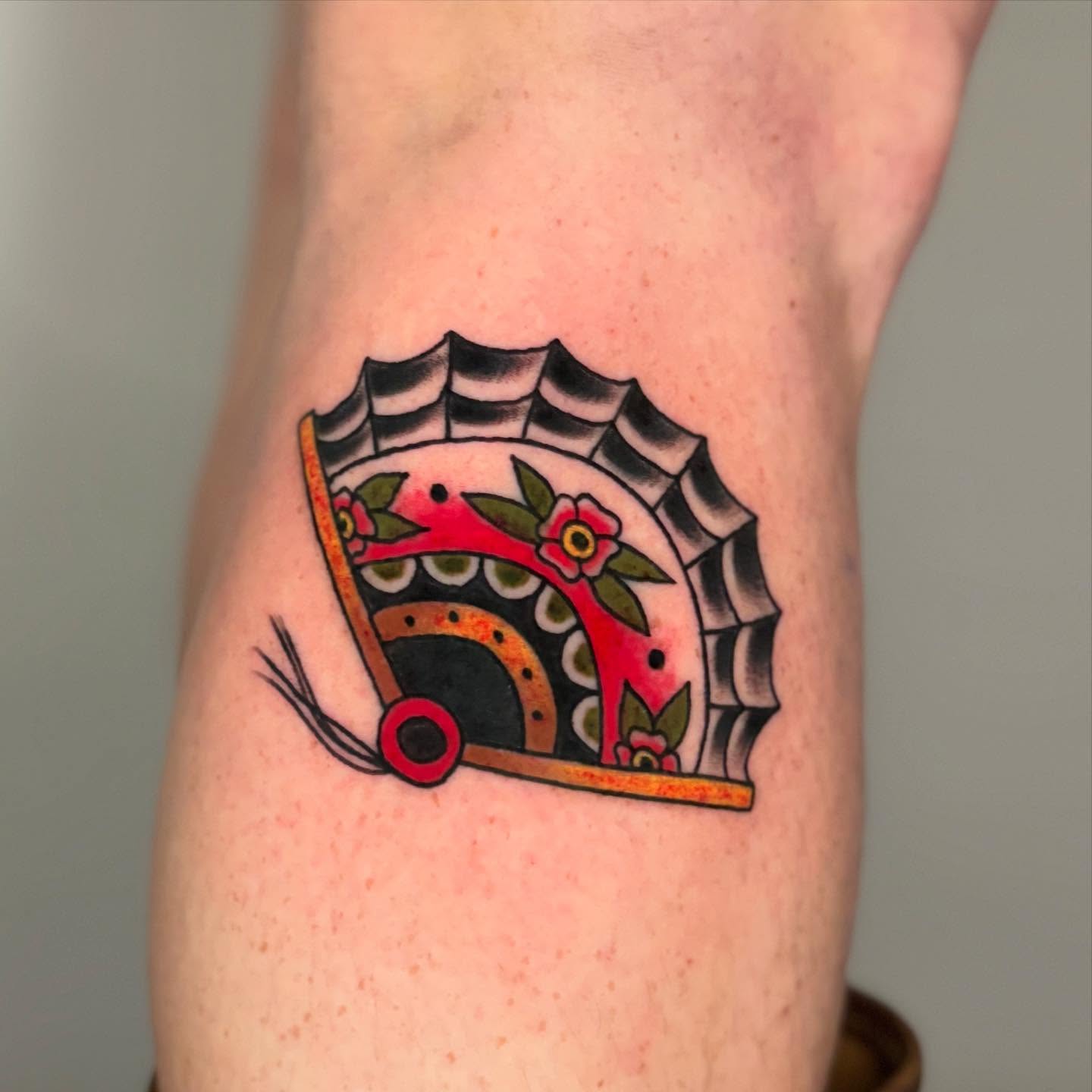 Cart American traditional tattoo on the forearm by ๐ต๐๐๐๐ ๐ฎ๐๐๐๐๐๐, New Orleans, Louisiana