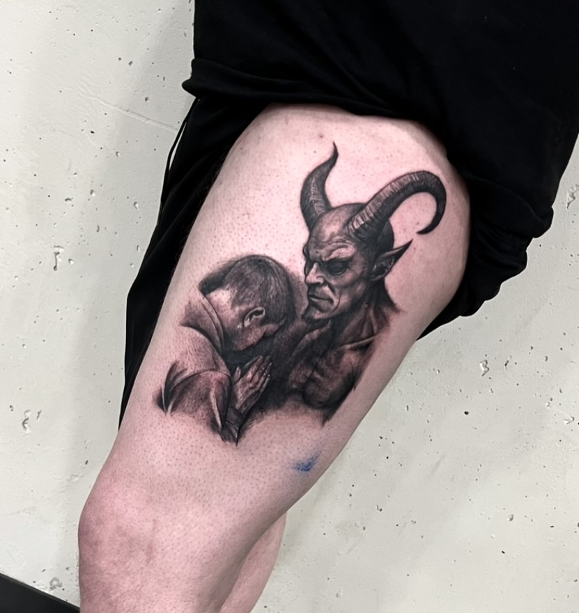 Tattoo by @thezaptrap — realism, dark_realism