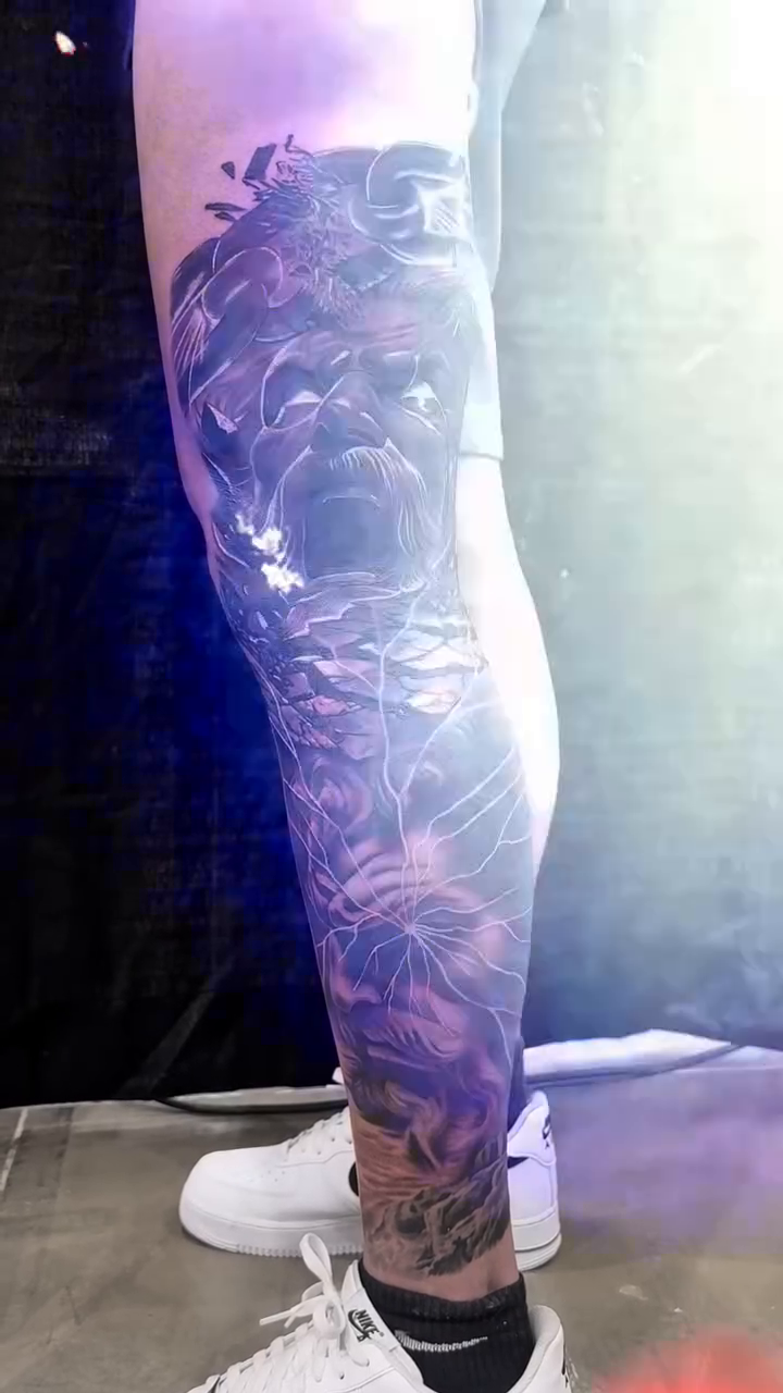 Eagle and floral elements realism tattoo by Michael Sosa