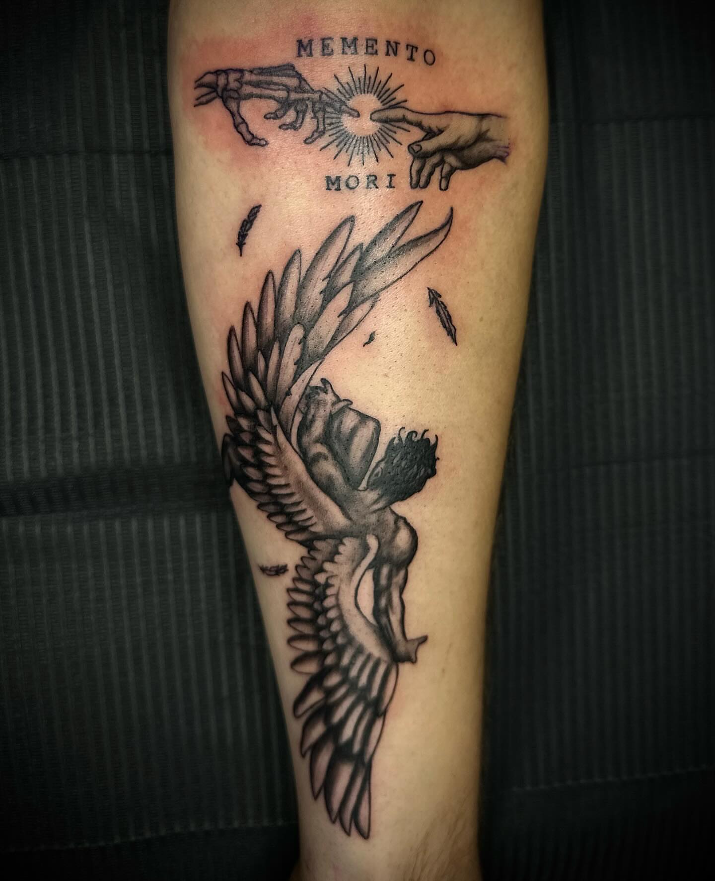 Tattoo by @brooksctattoos — black_and_grey, realism