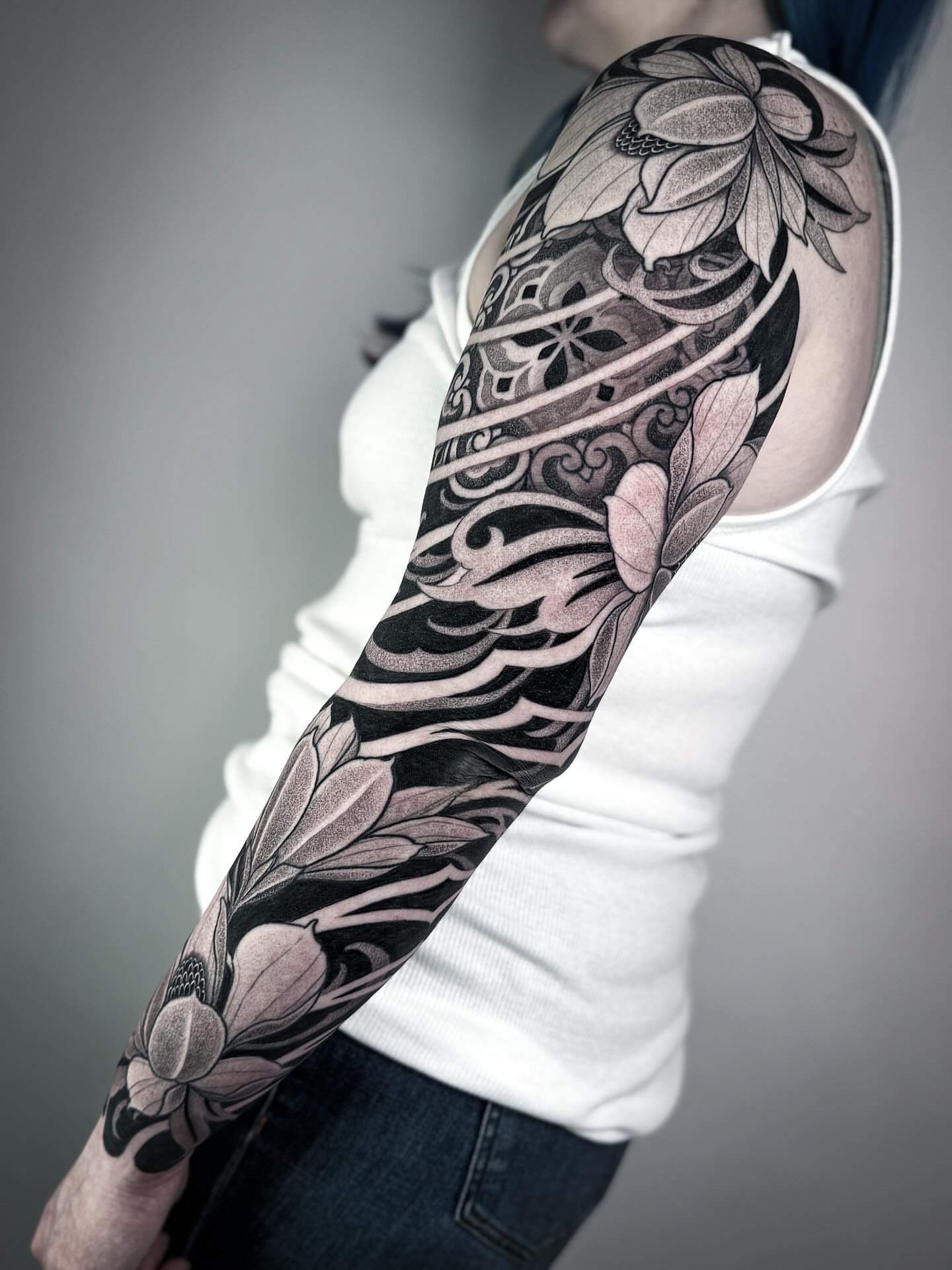Tattoo by @ariesrhysing — black_and_grey, ornamental