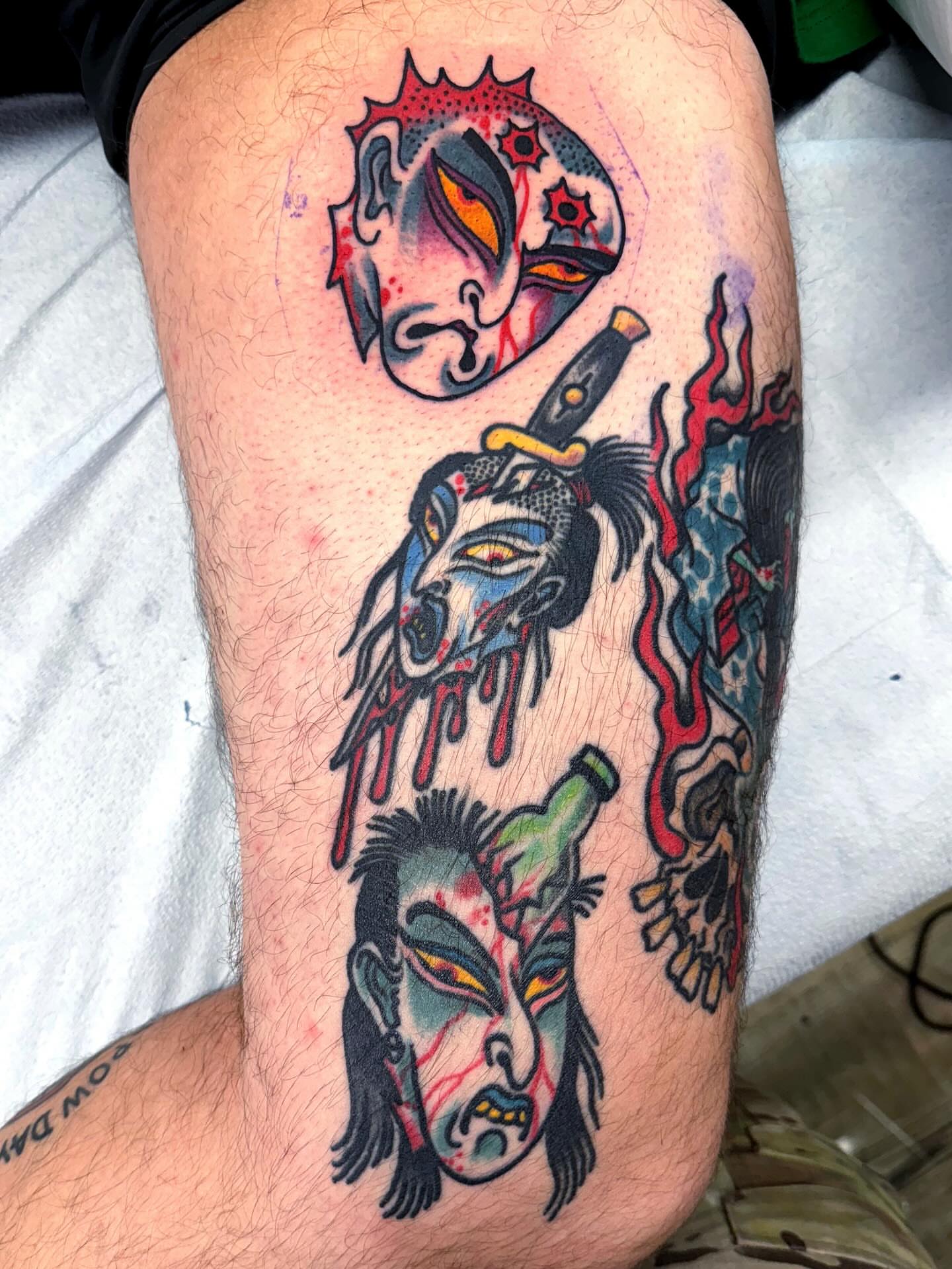 Tattoo by @chrisspriggs — american_traditional, dotwork