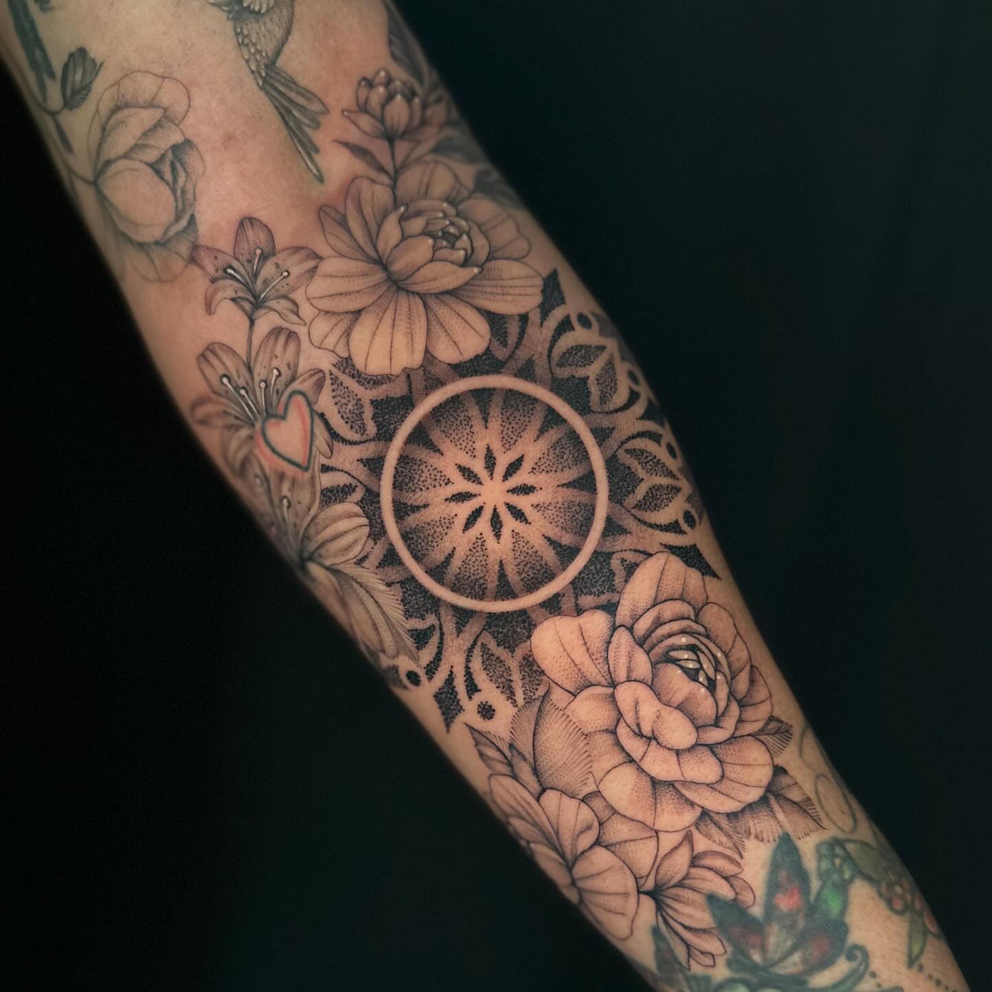Tattoo by @davidlayhere โ dotwork, geometric