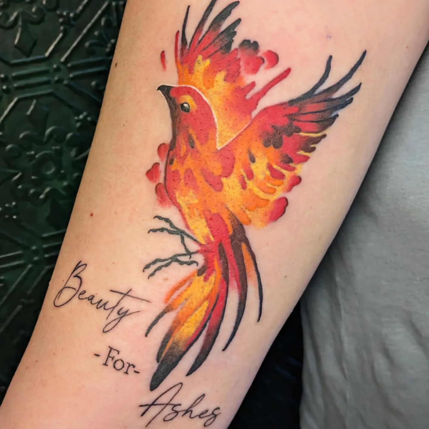 Tattoo by @neonmoonink — watercolor