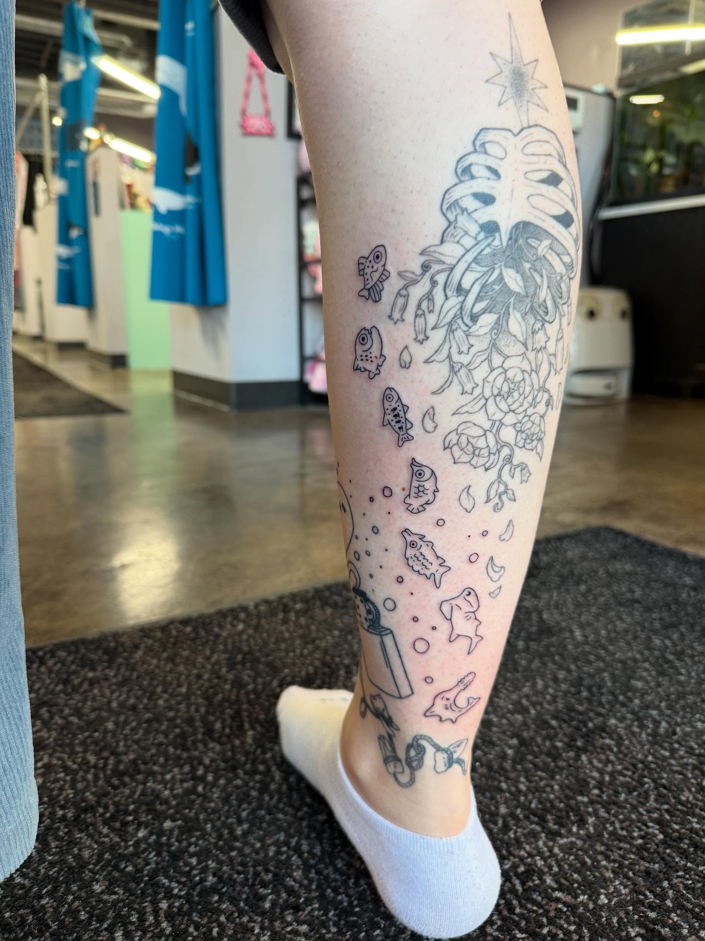 Tattoo by @jesloretattoo — dotwork, black_and_grey
